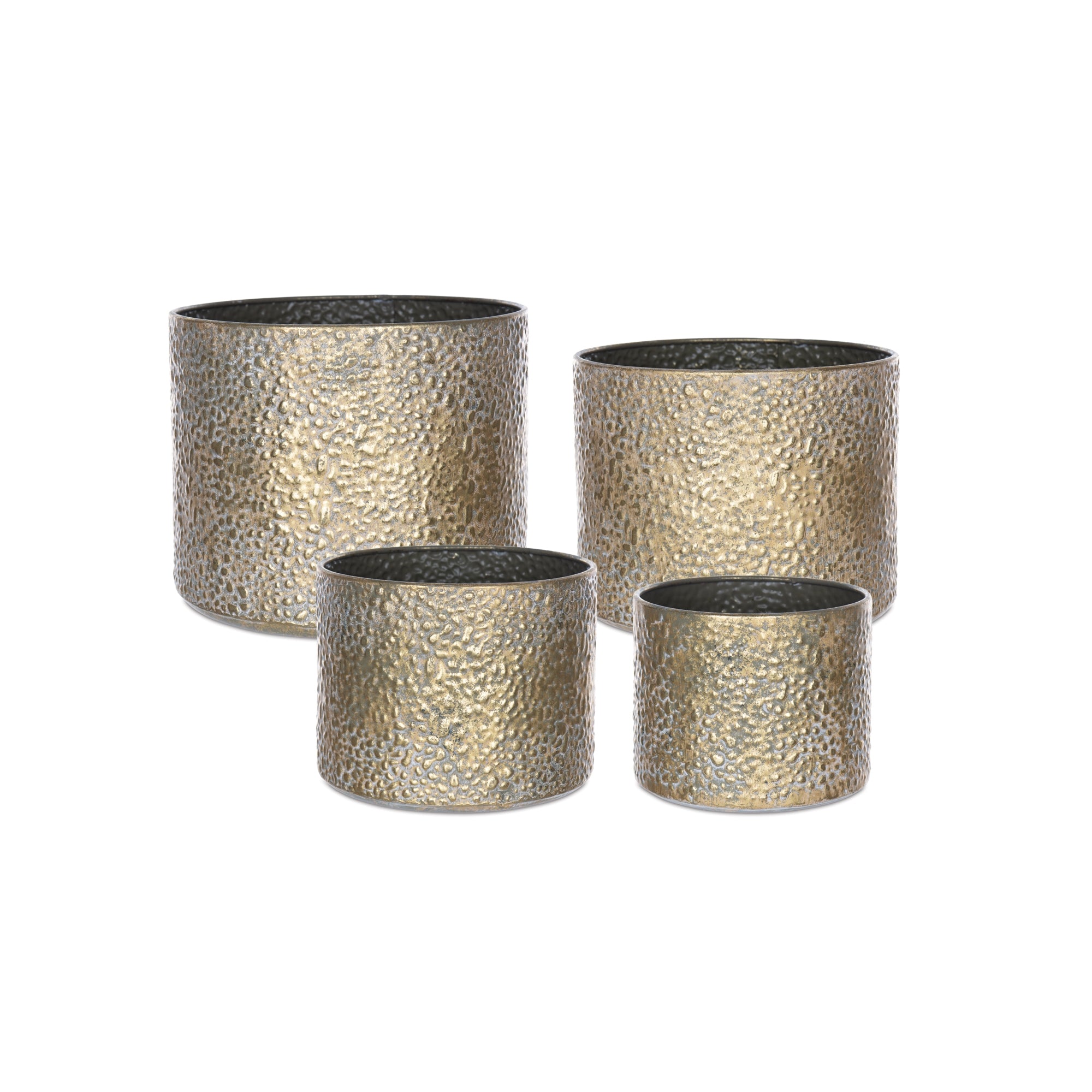 Pot (Set of 4) 6.75"D x 5.75"H, 7.75"D x 6.5"H, 9"D x 7.5"H, 10.25"D x 8.5"H Metal