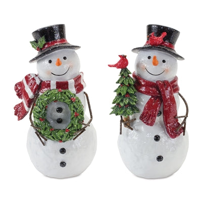 Snowman (2 Asst) 10”H Resin