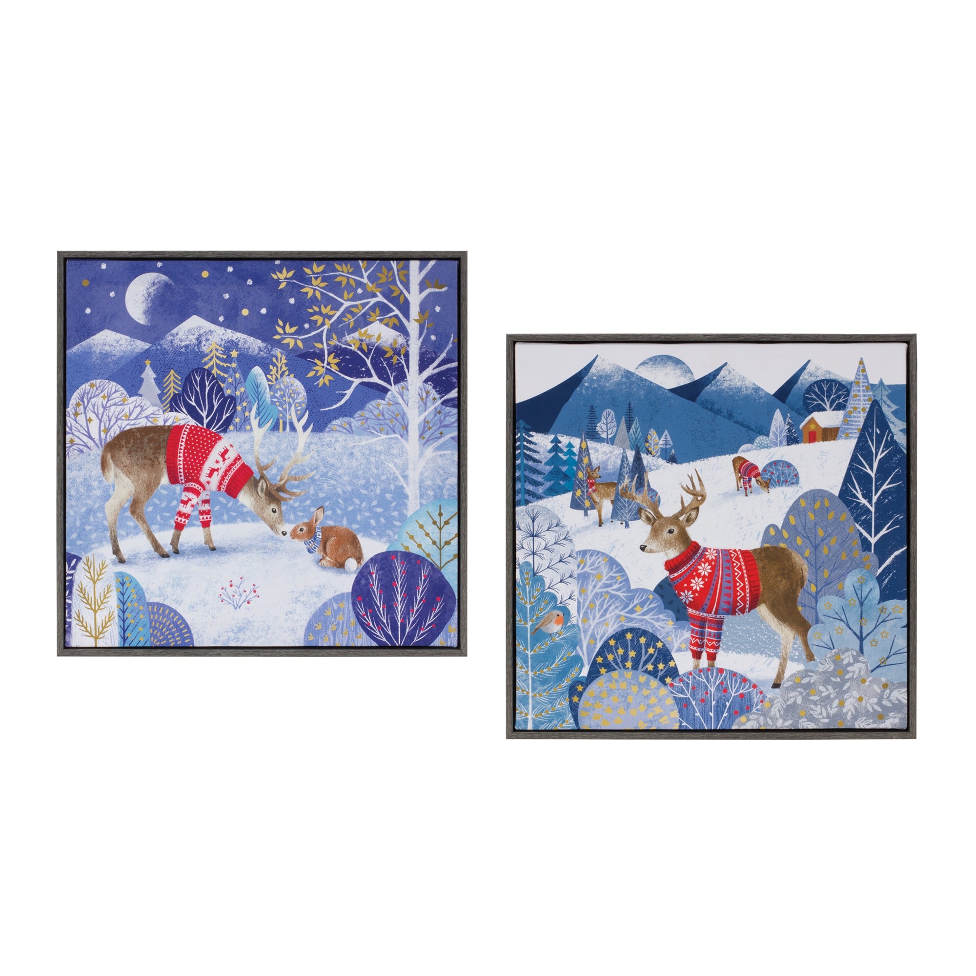 Forest Friends Frame (2 Asst) 11.5”SQ /Wood