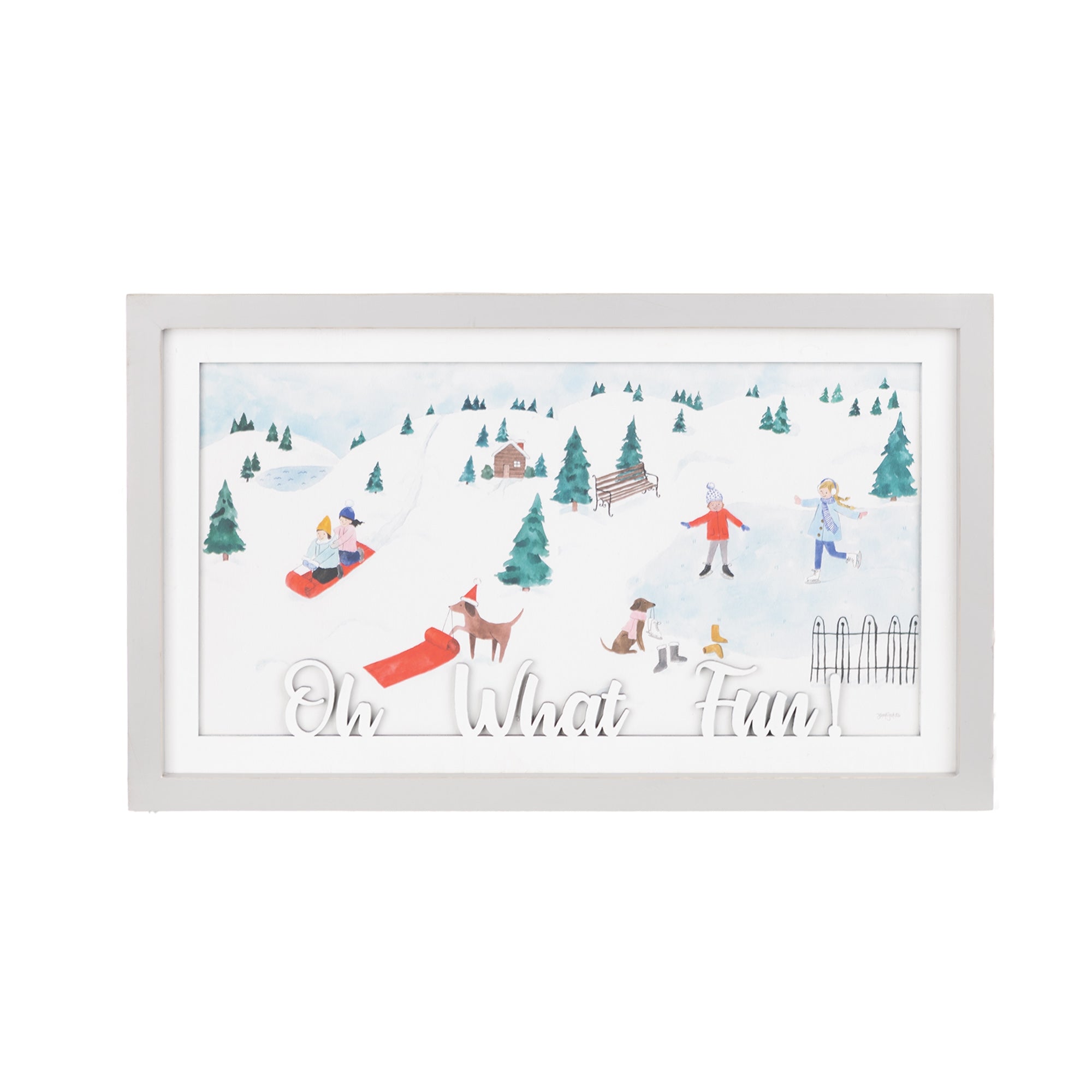 Oh What Fun Frame 19.75"L x 12"H Wood/Wood