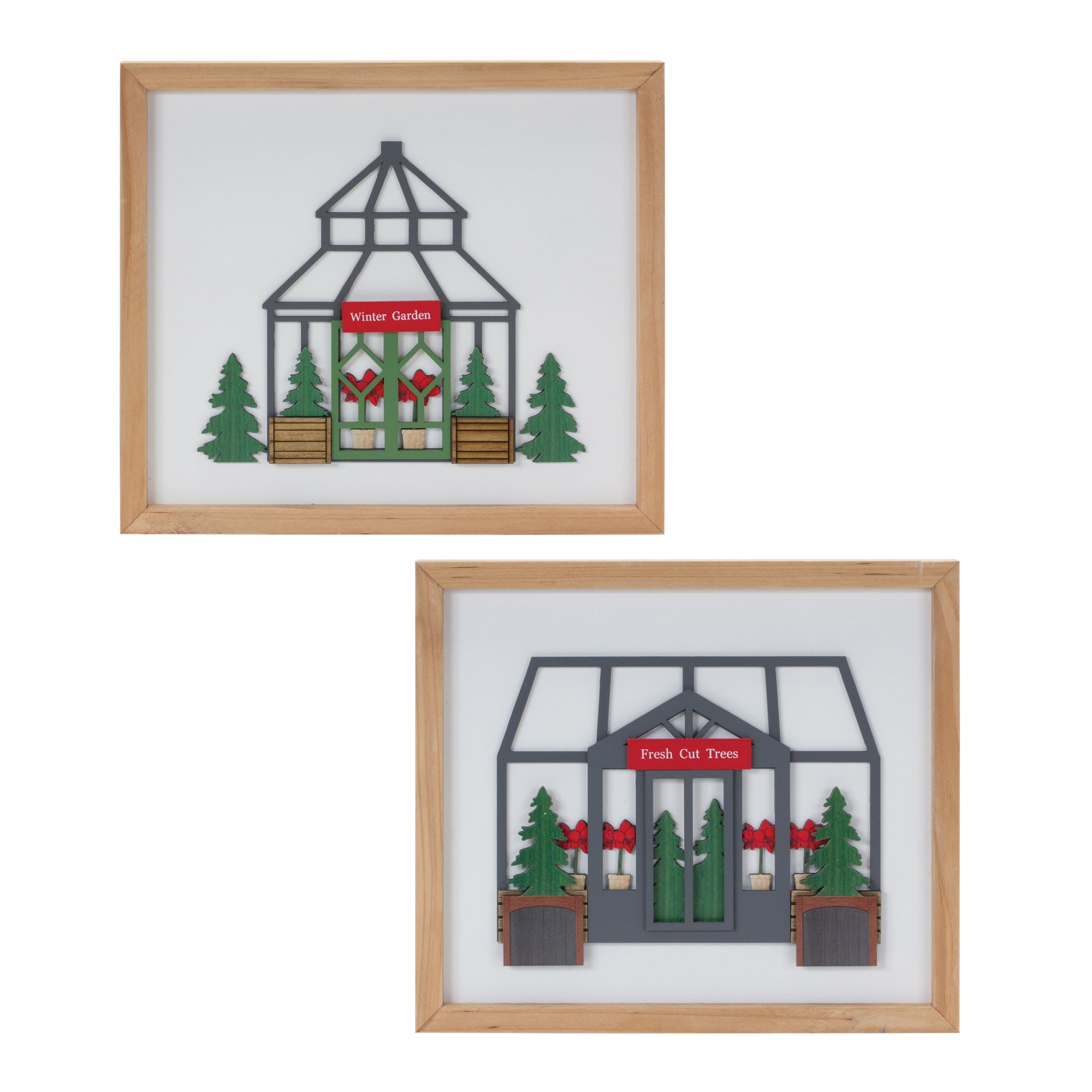 Greenhouse Frame (2 Asst) 11.75"L x 10.5"H Wood/Wood