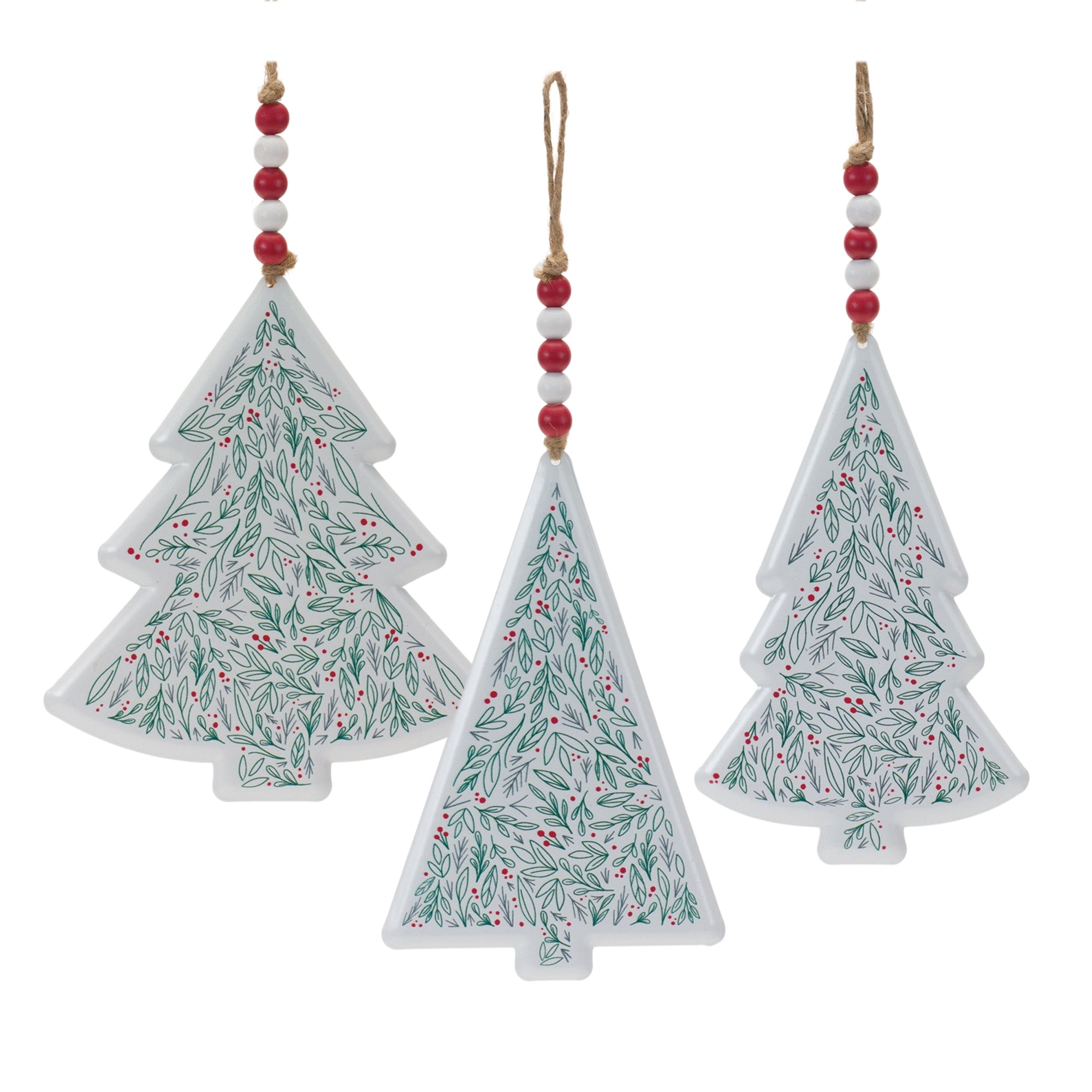 Tree Ornament (3 Asst) 8.25"H, 8.25"H, 8.5"H Iron