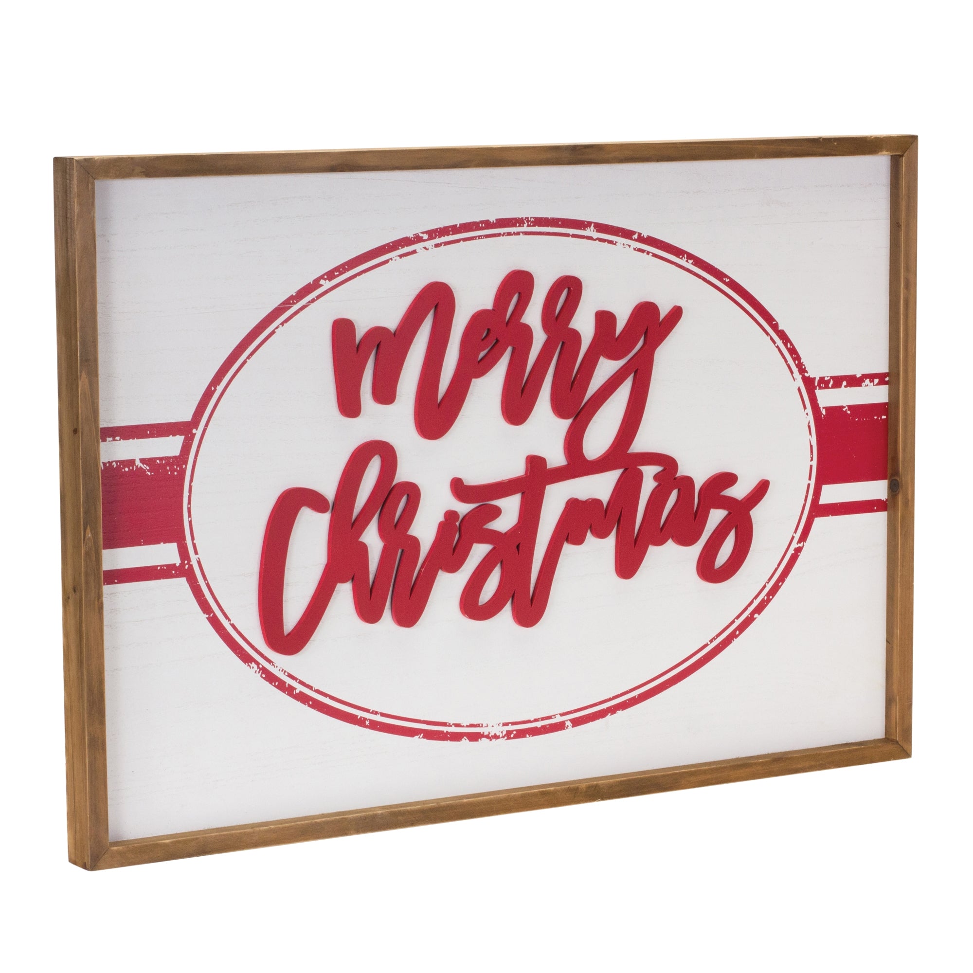 Merry Christmas Sign 27.5"L x 19"H Wood/Wood