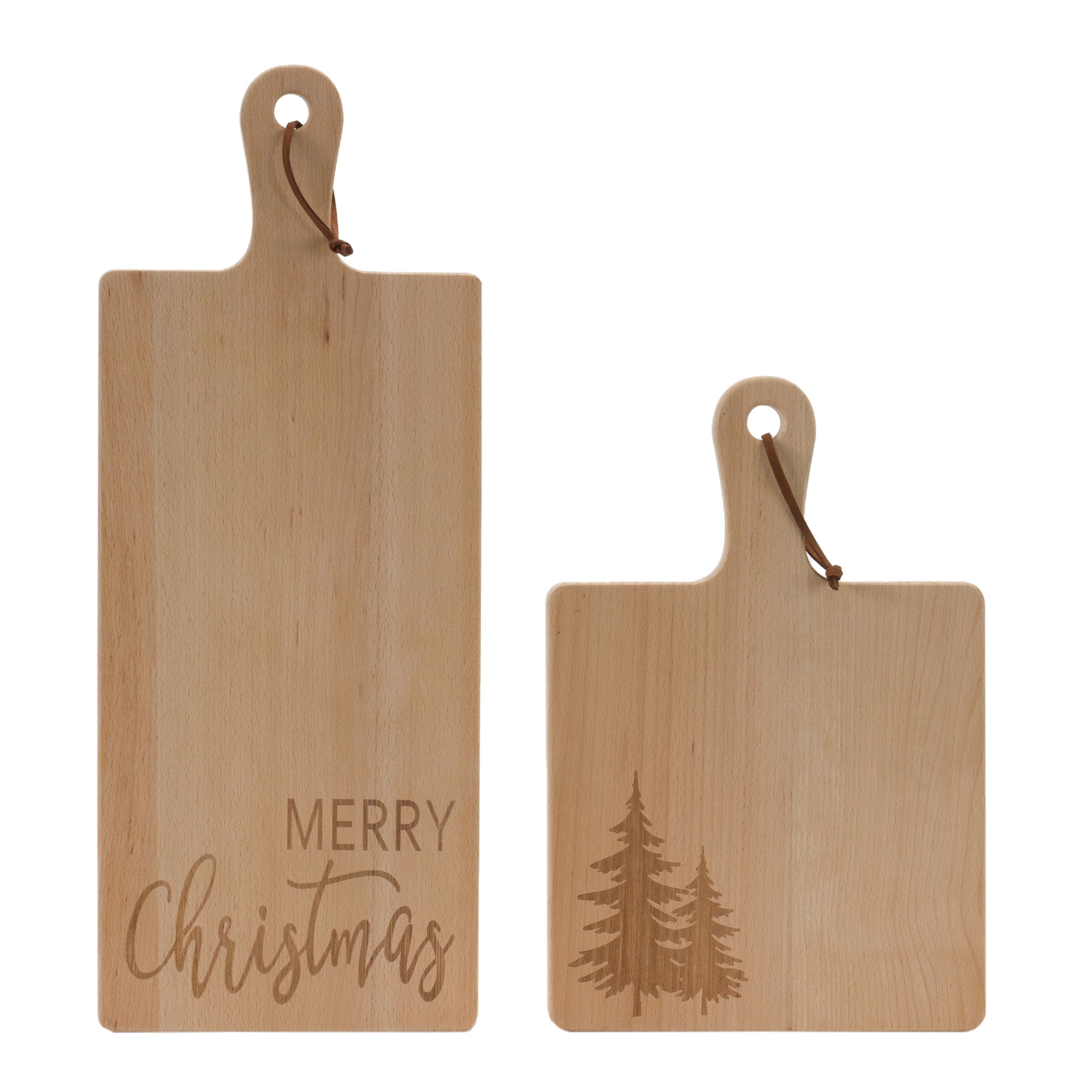 Christmas Cutting Board (2 Asst) 10"L x 14.5"H, 8.75"L x 21.75"H Wood