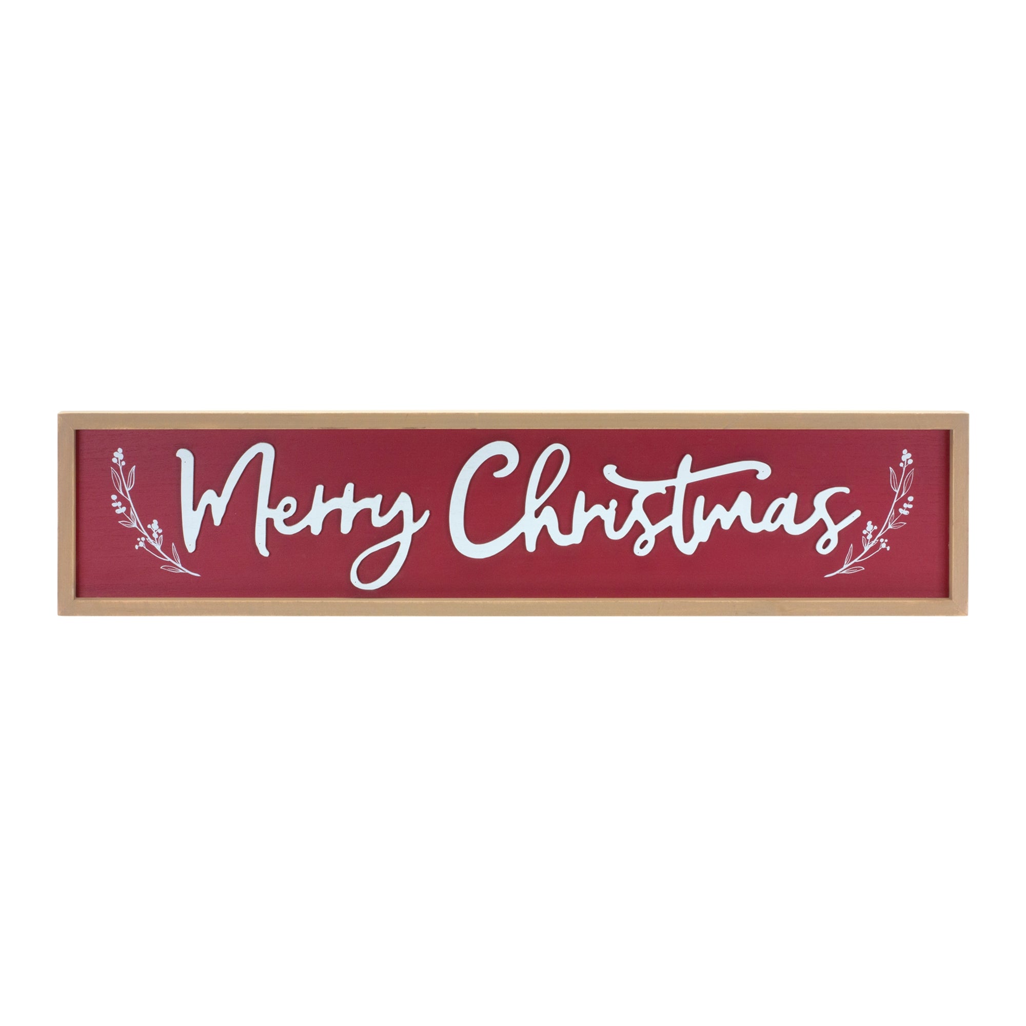 Merry Christmas Frame 31.5"L x 7"H Wood/Wood