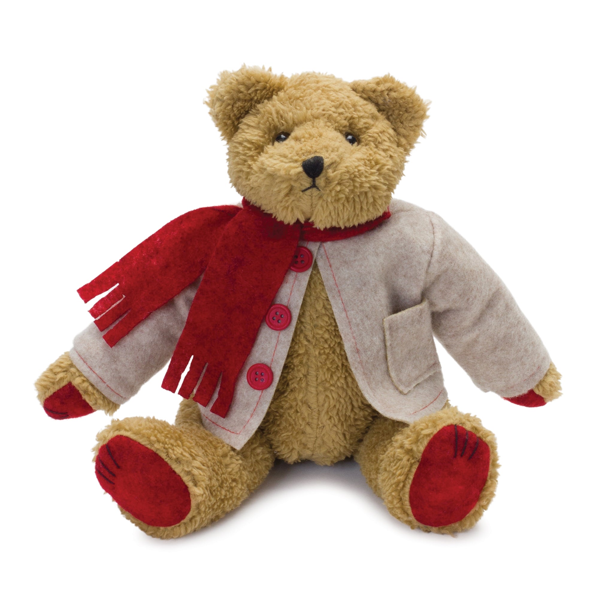 Teddy Bear w/Coat 14”H Polyester