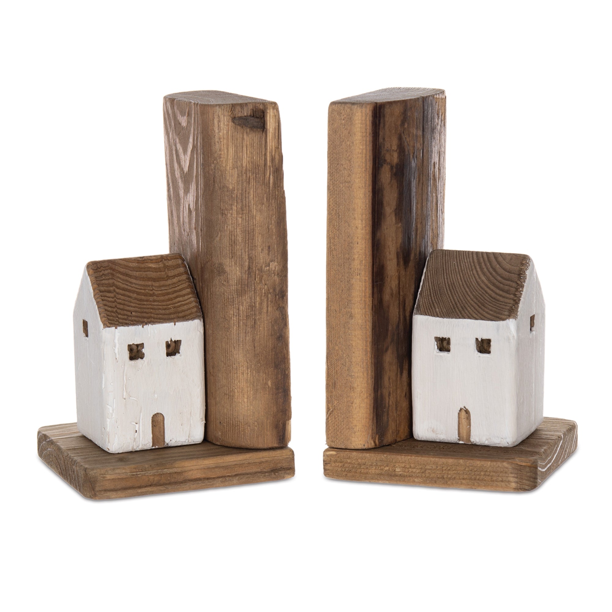 House Bookends (Set of 2) 4.75"L x 8.25"H Wood