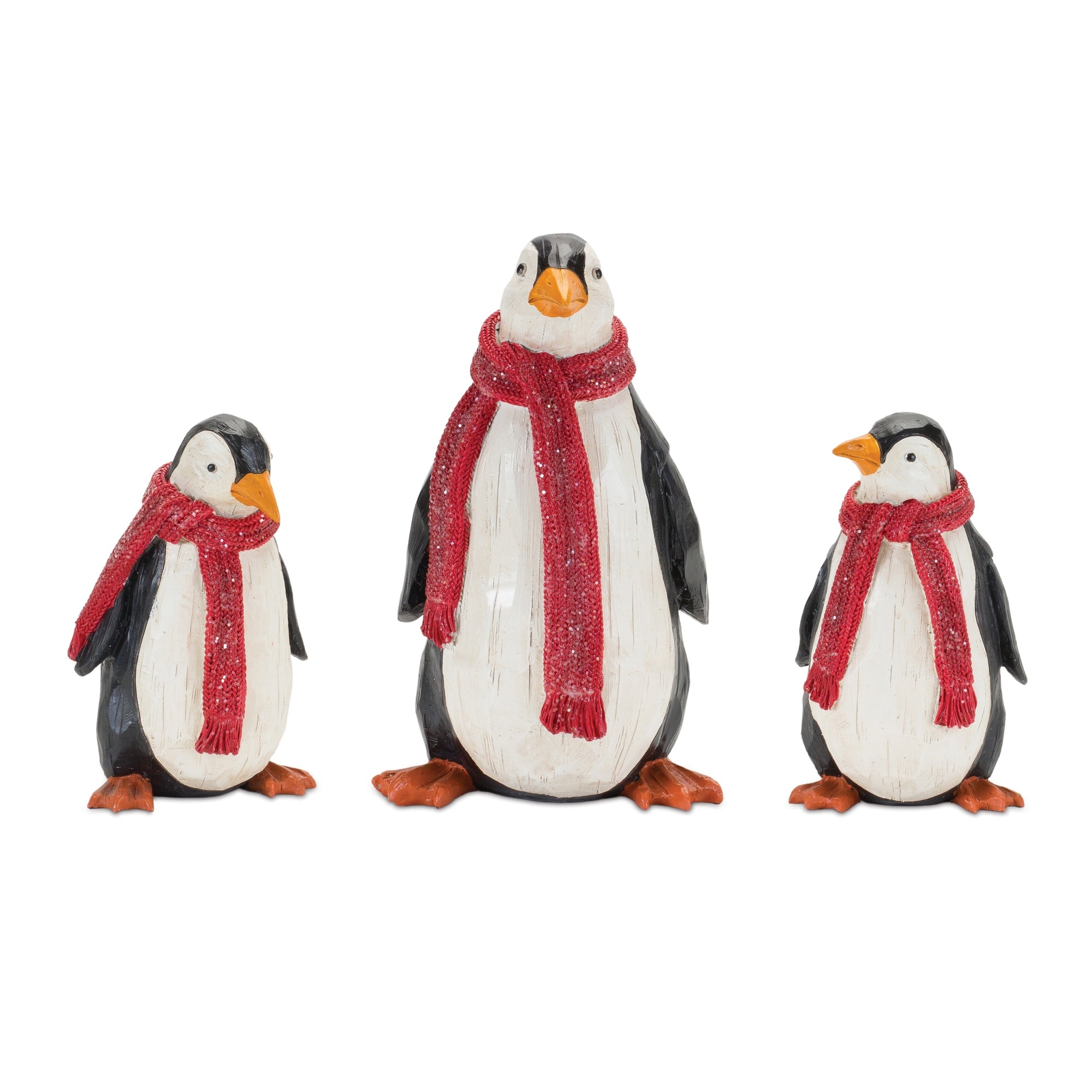 Penguin (Set of 3) 6.25"H, 6.25"H, 9"H Resin
