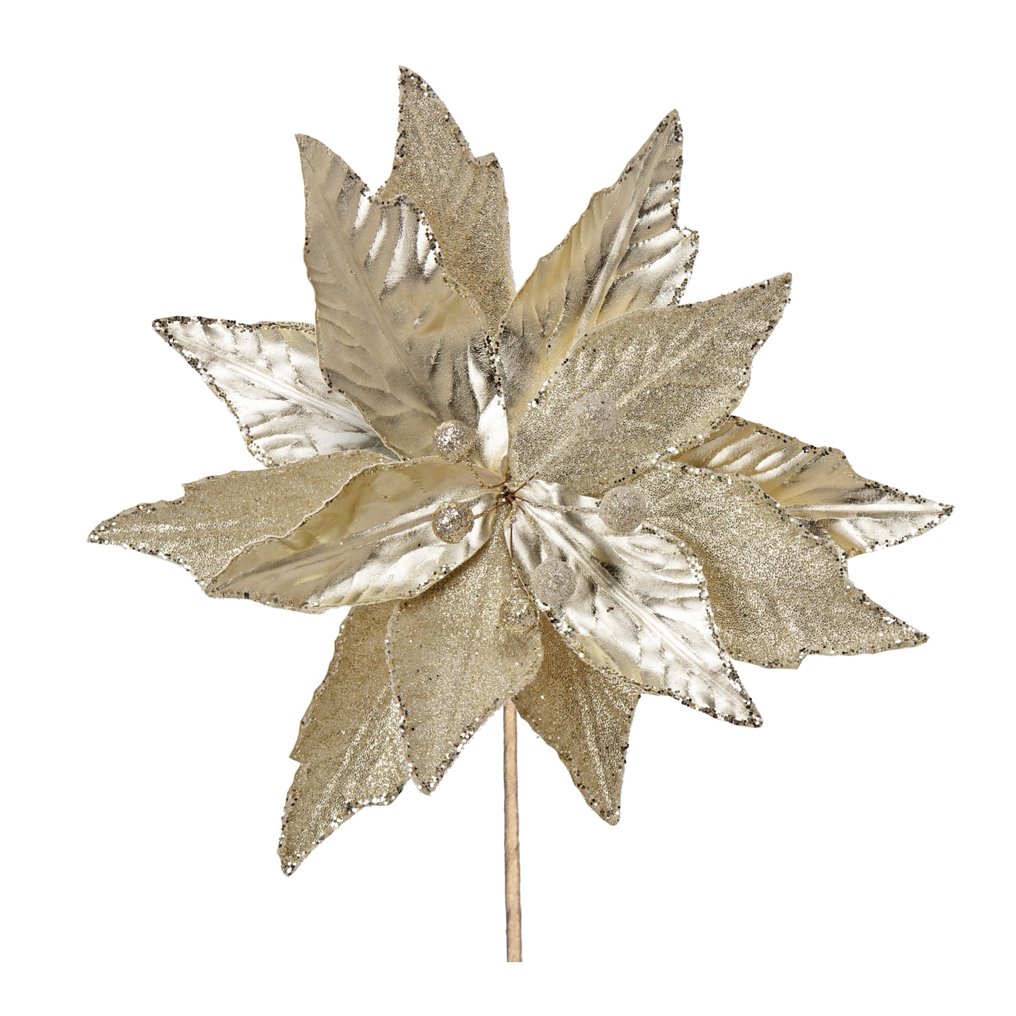 Poinsettia Stem 23”H Polyester