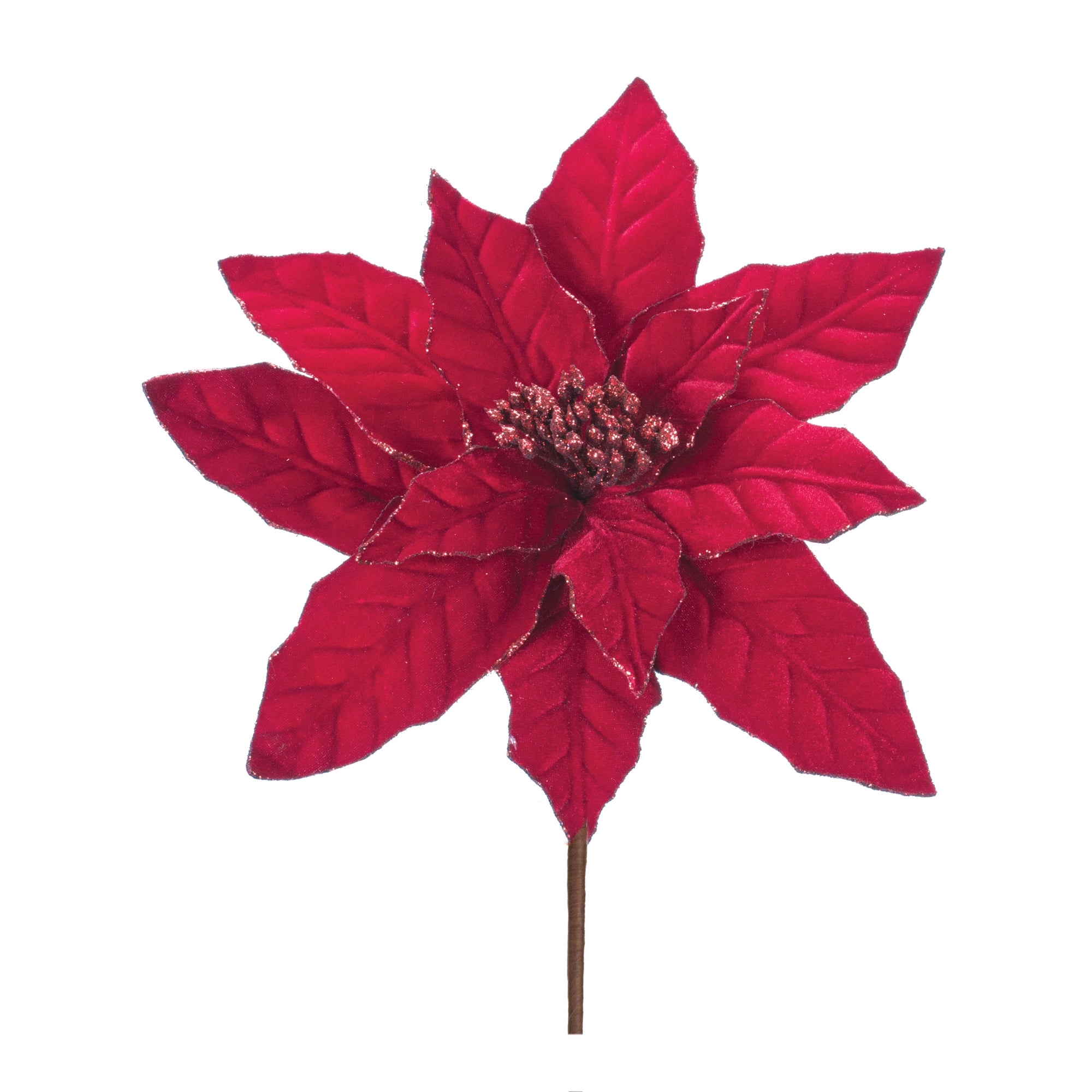 Poinsettia Stem 25”H Polyester