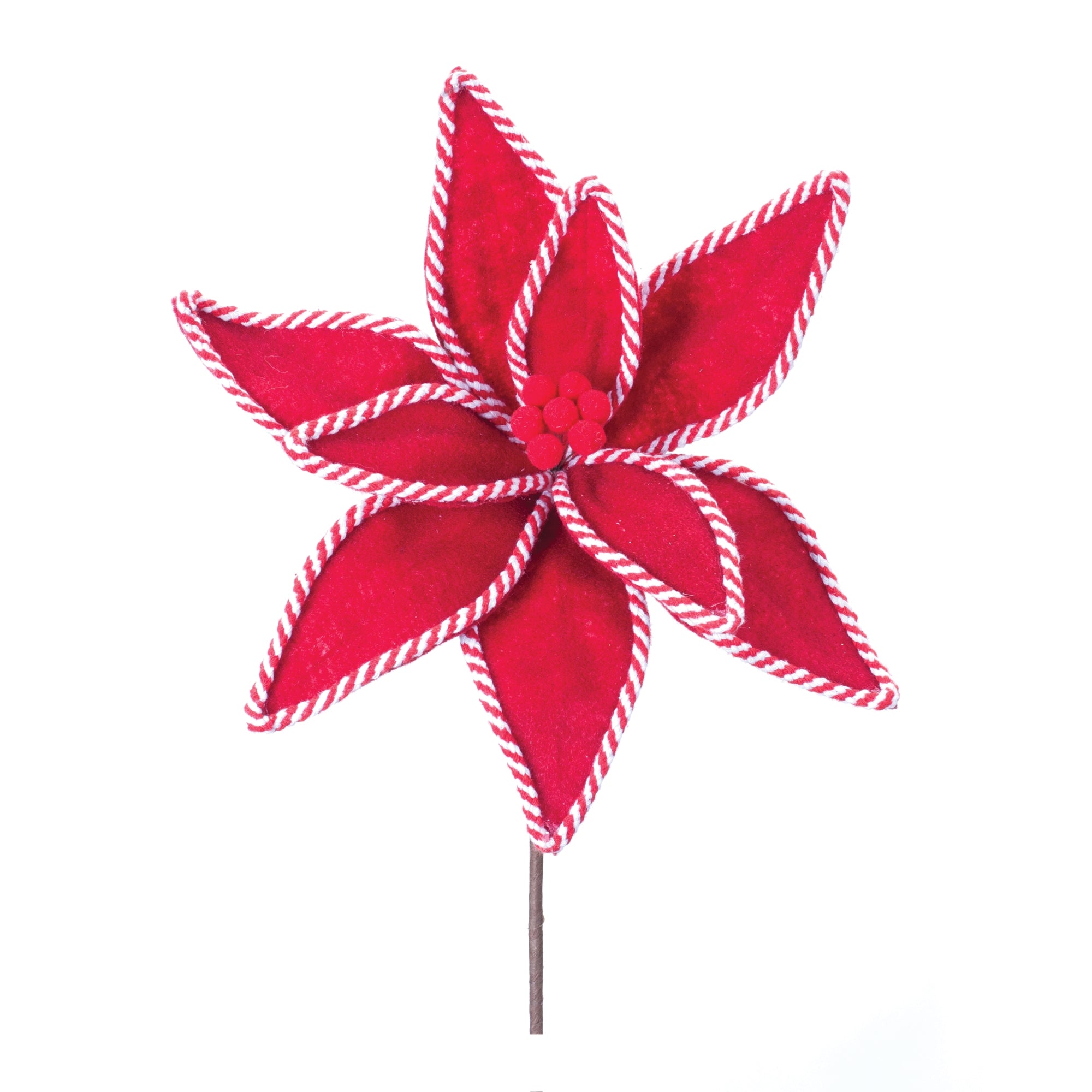 Poinsettia Stem 25”H Polyester