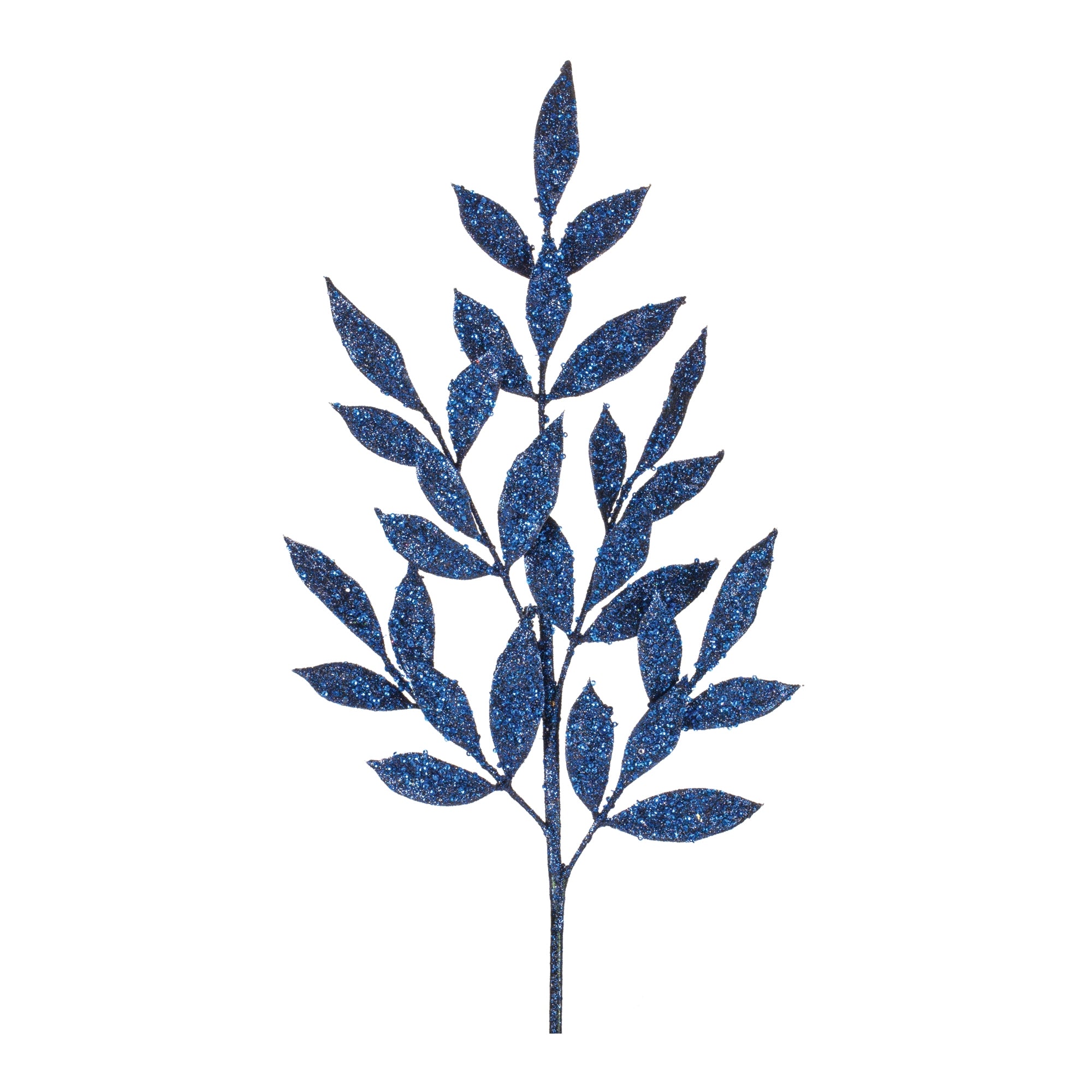 Glitter Leaf Spray 31”H