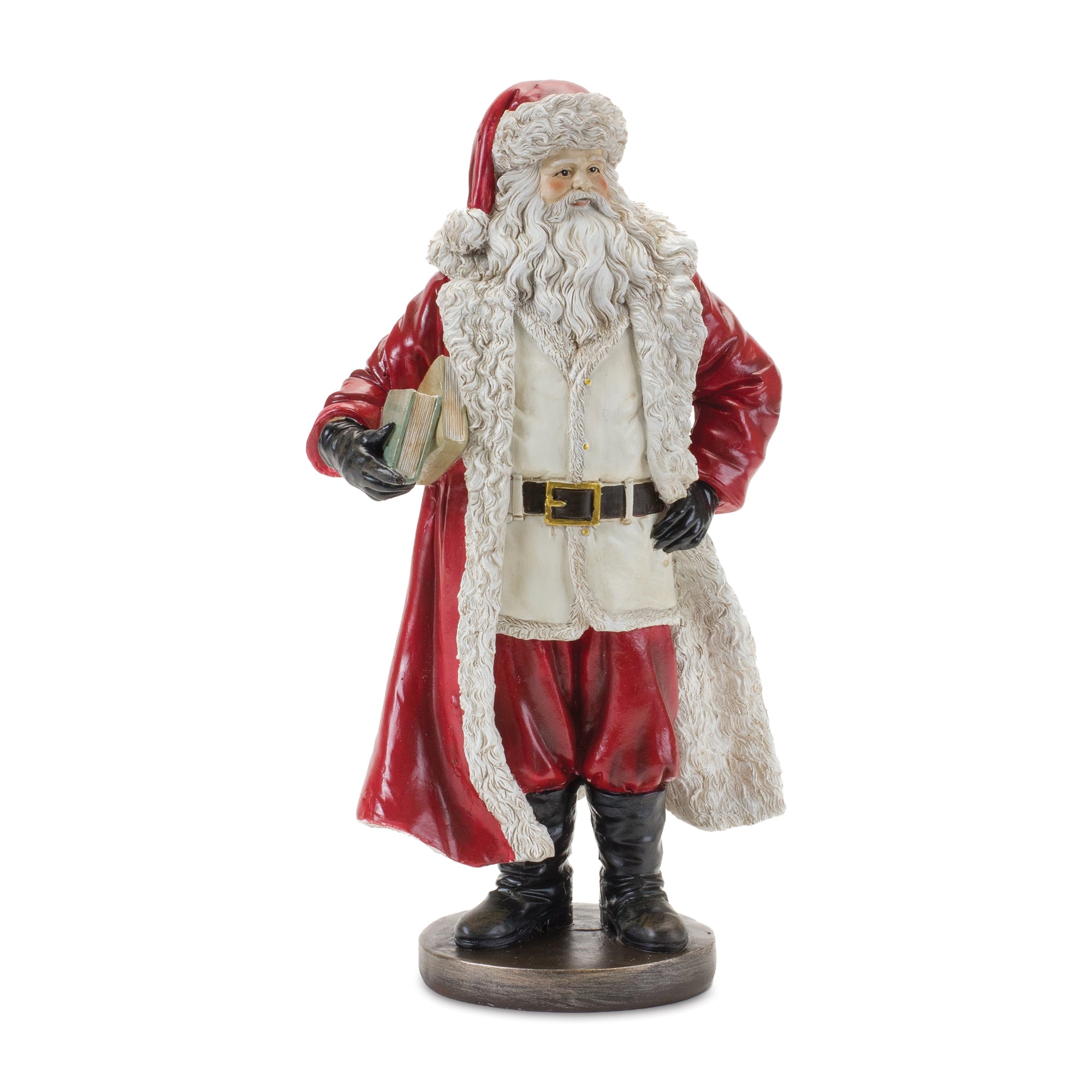 Santa w/Books 12.75”H Resin