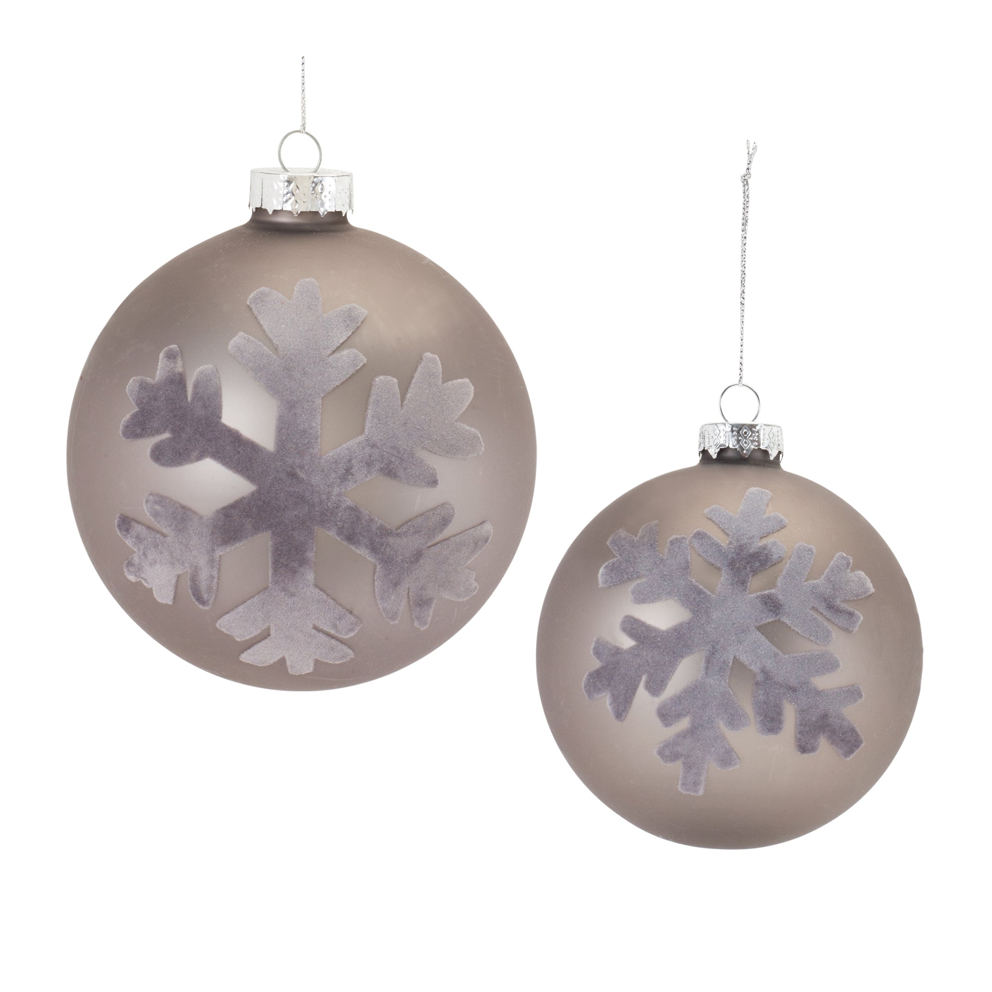 Ball Ornament (Set Of 2) 4"D, 5"D Glass