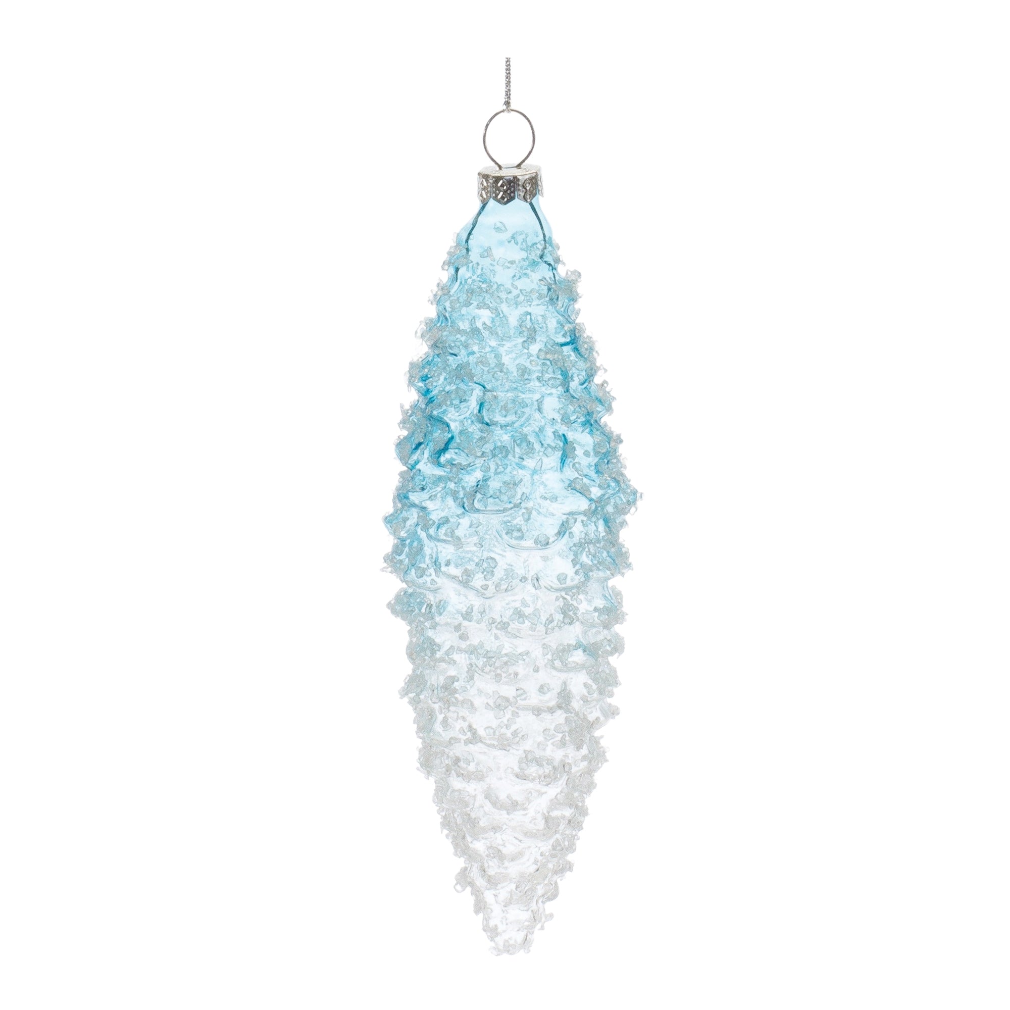 Pine Cone Ornament 6.5”H Glass
