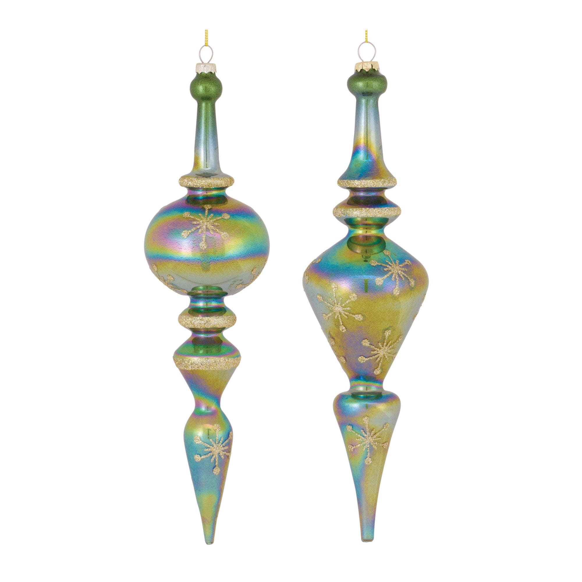 Drop Ornament (2 Asst) 12.5”H Glass