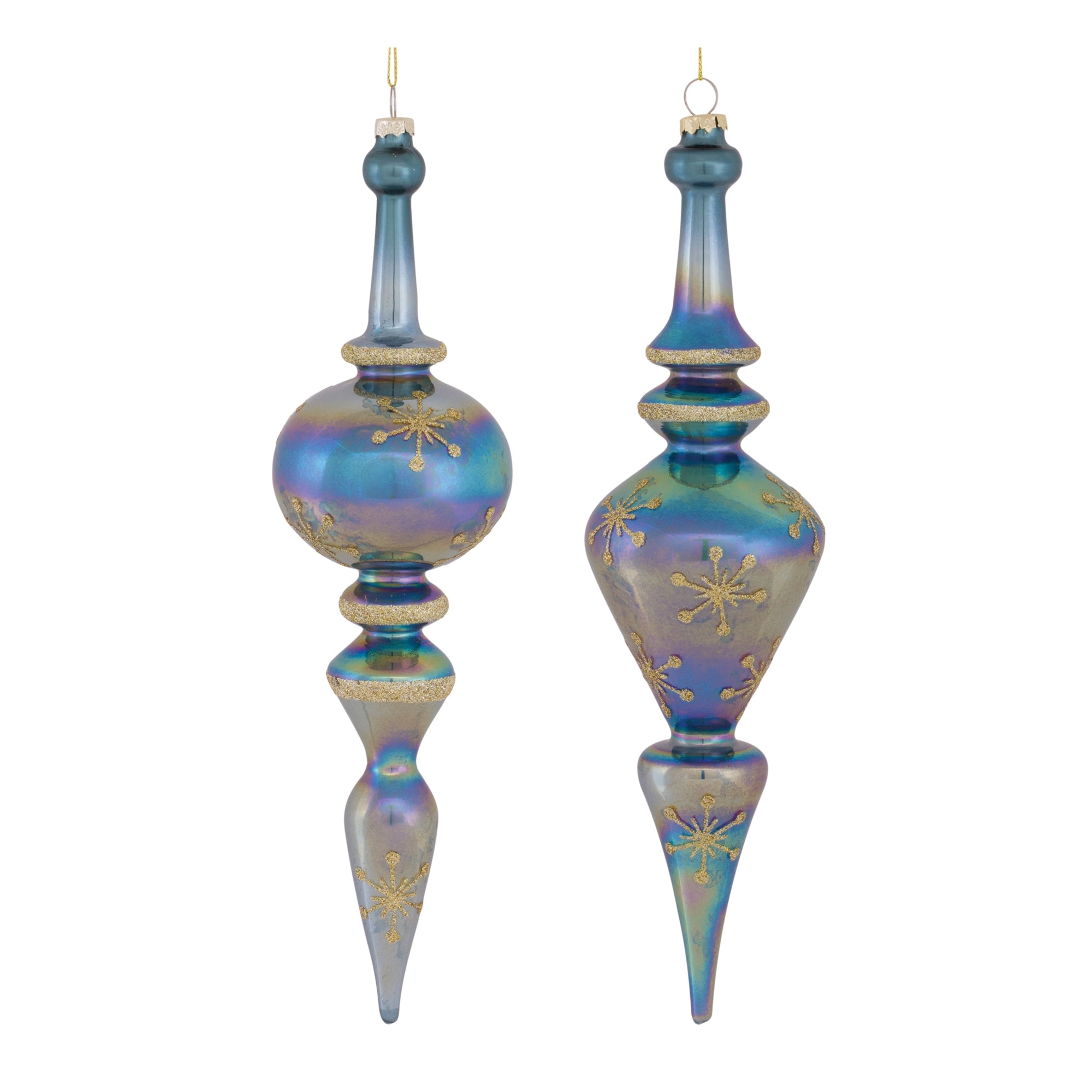 Drop Ornament (2 Asst) 12.25”H Glass