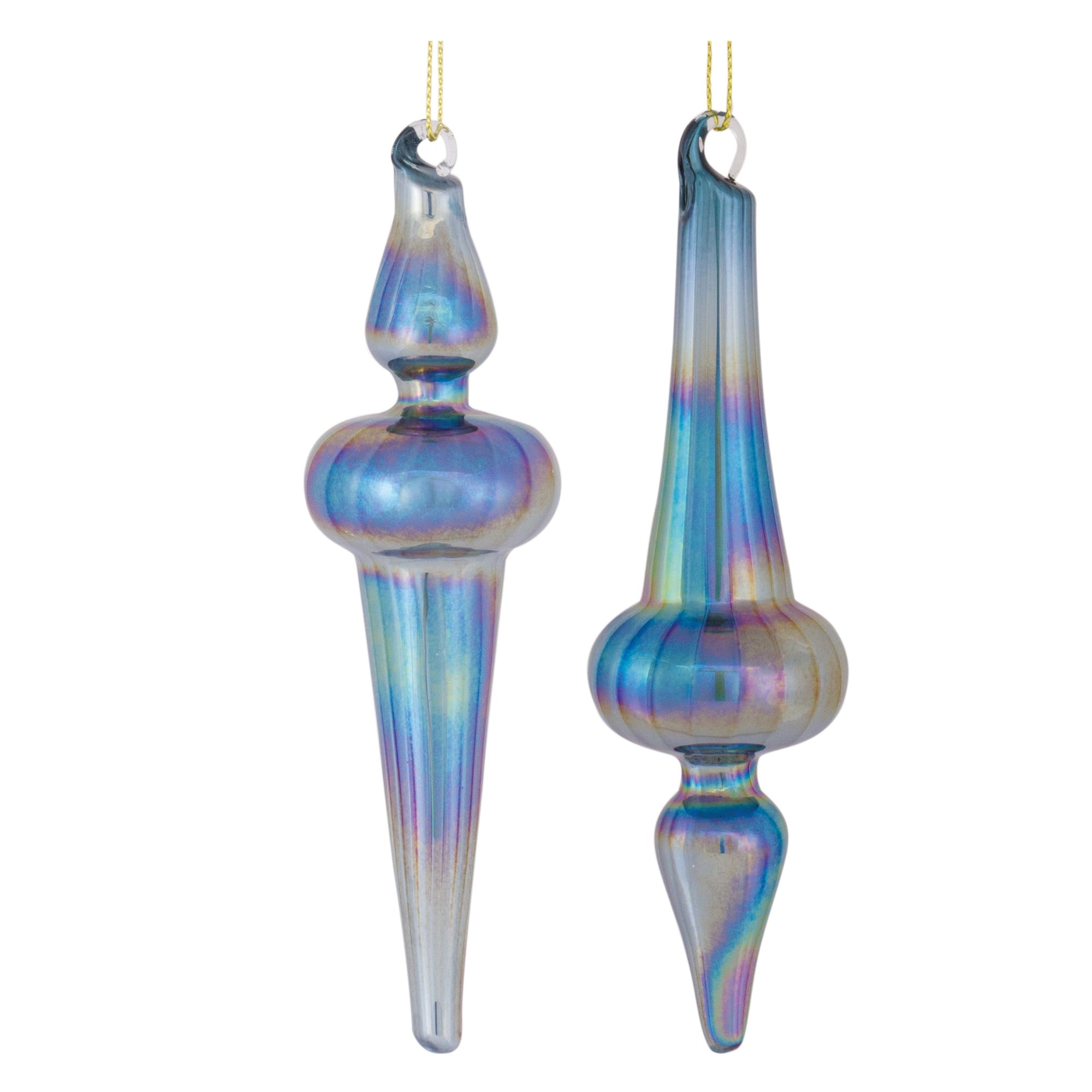 Drop Ornament (2 Asst) 6”H Glass