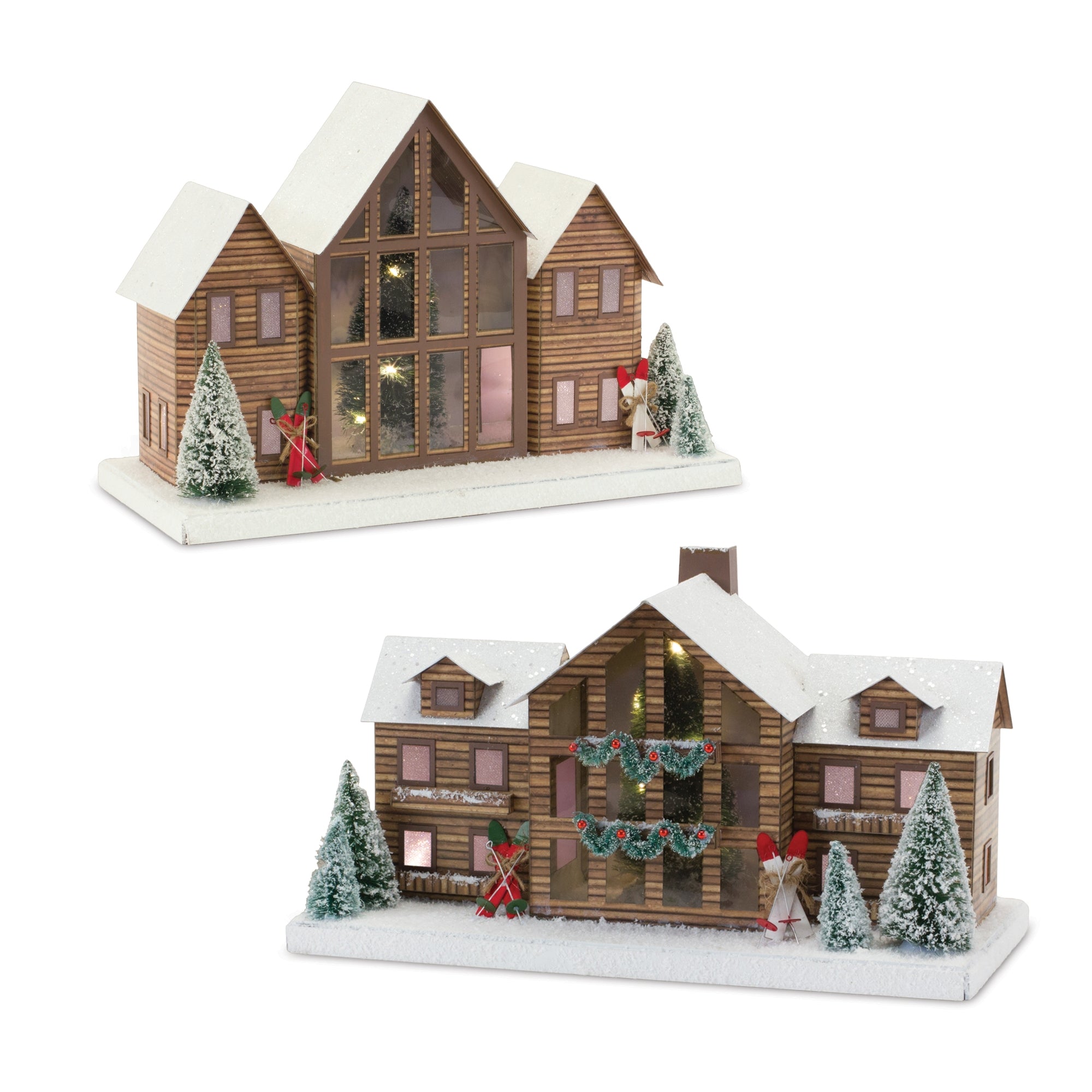 Ski Lodge (2 Asst) 14.75"L x 8.25"H, 14.75"L x 9.75"H Paper/