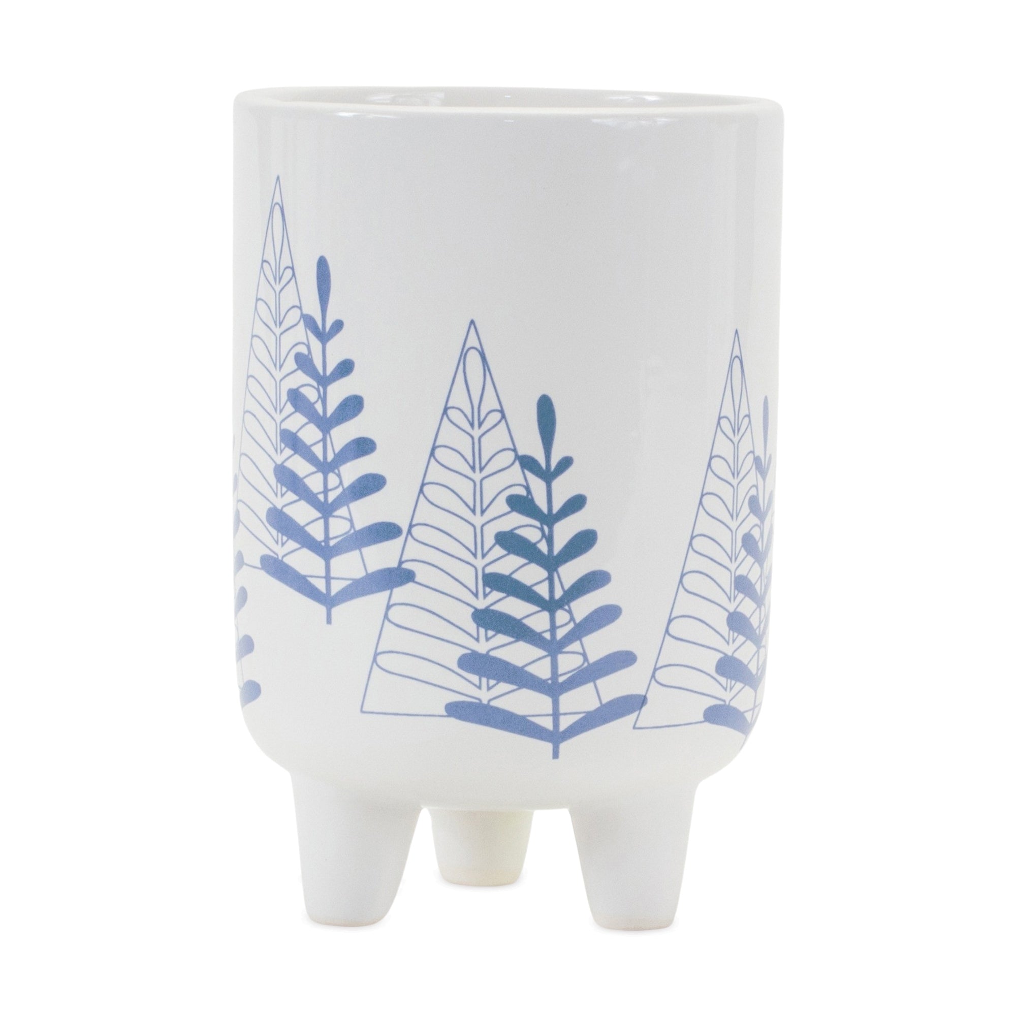 Christmas Tree Pot w/Legs 4"D x 6"H Dolomite