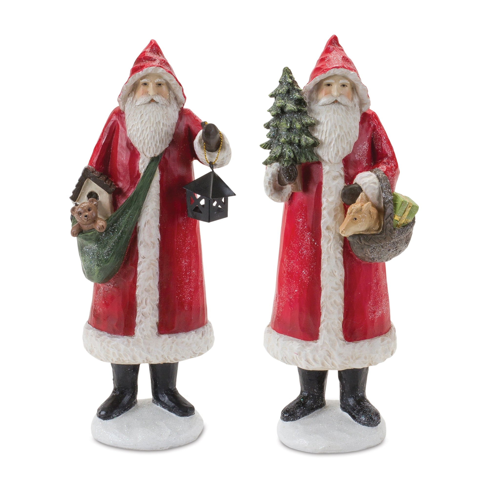 Santa (2 Asst) 11”H Resin