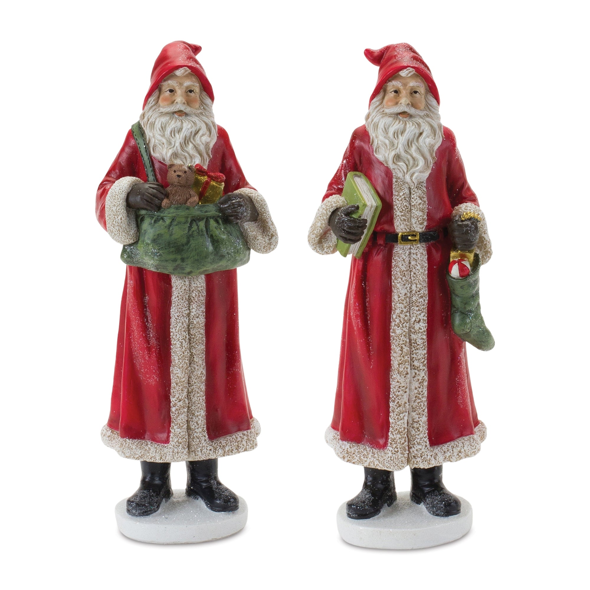 Santa (2 Asst) 9.75”H Resin