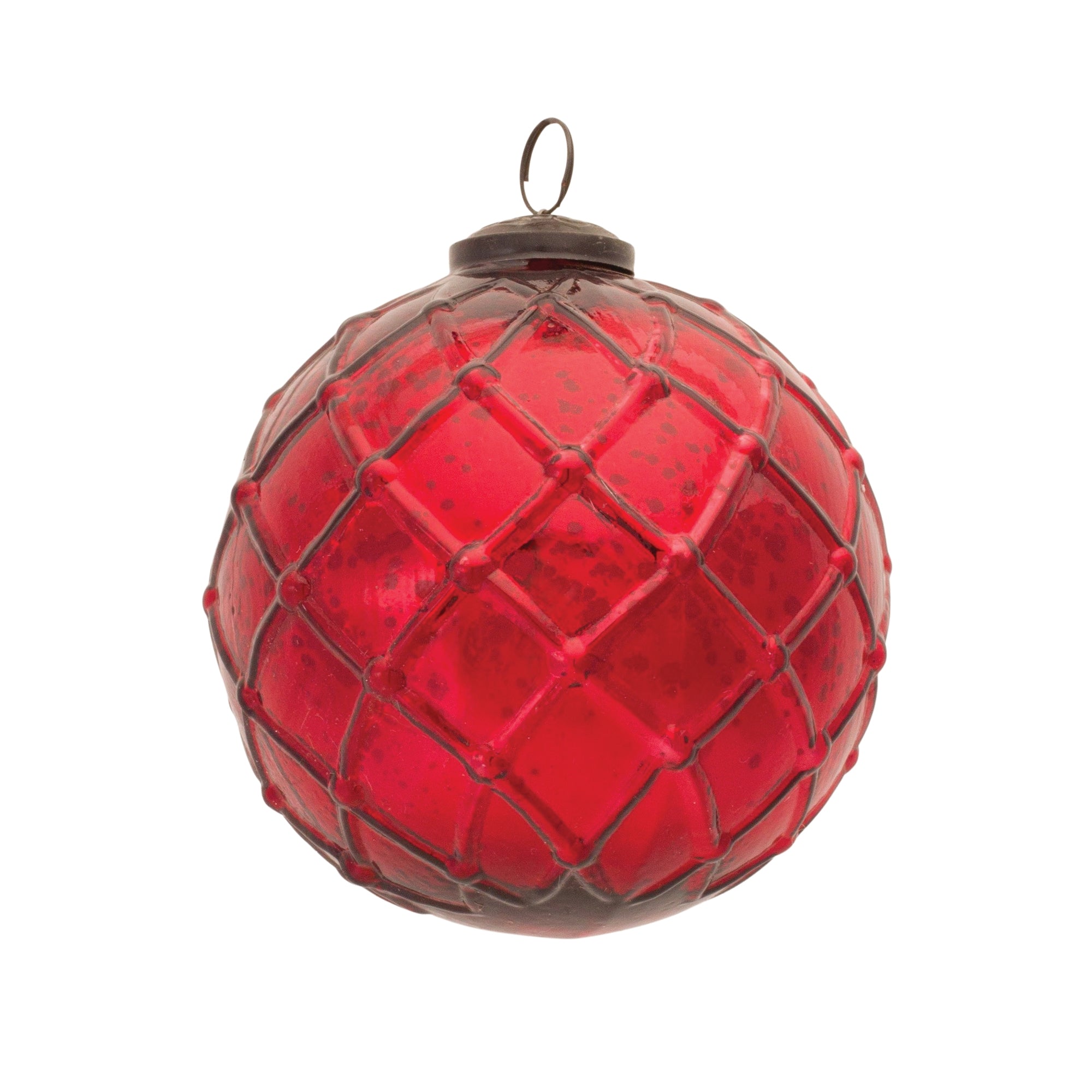 Ball Ornament 5”D Glass