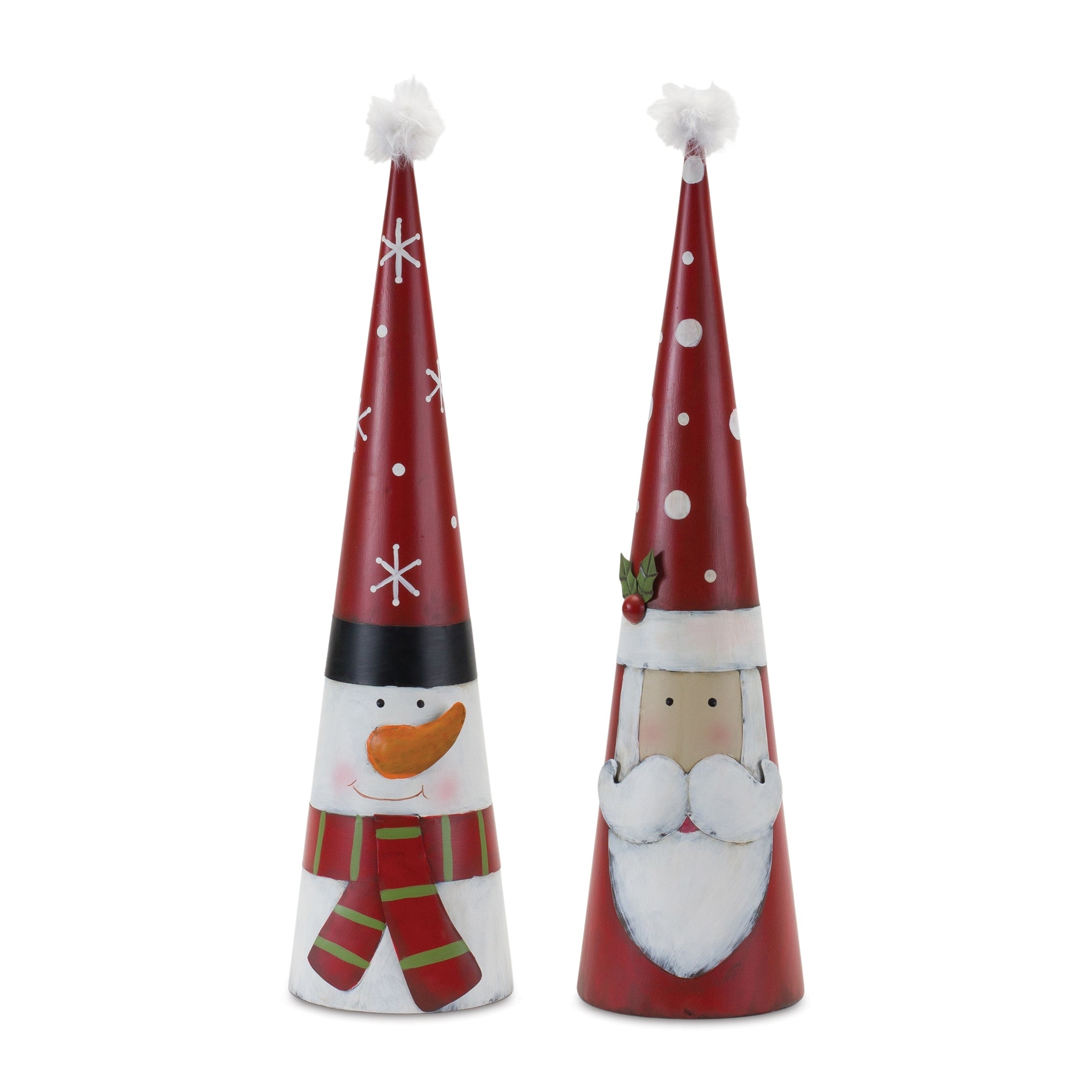 Santa and Snowman (2 Asst) 25”H Iron
