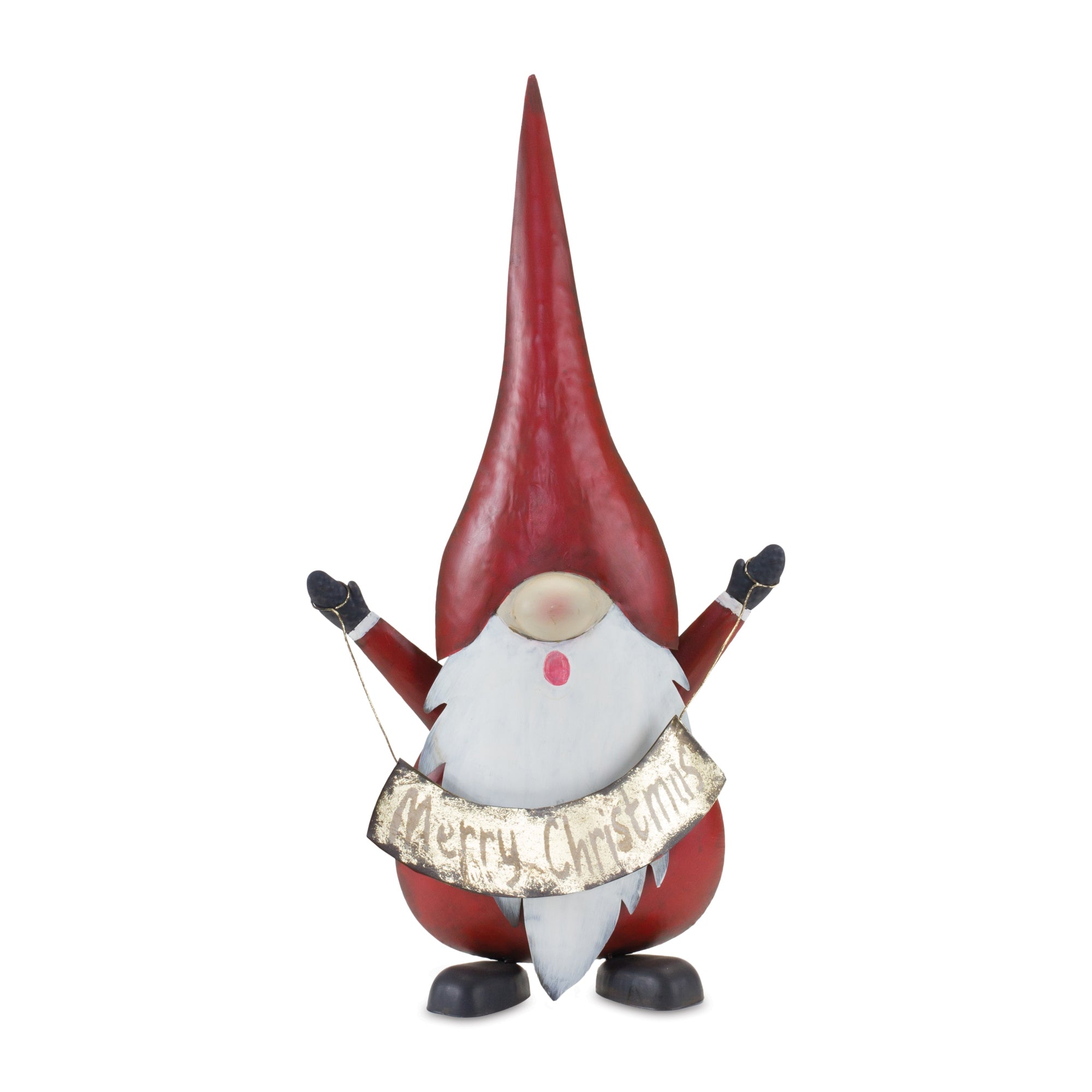 Gnome w/Merry Christmas 27”H Iron
