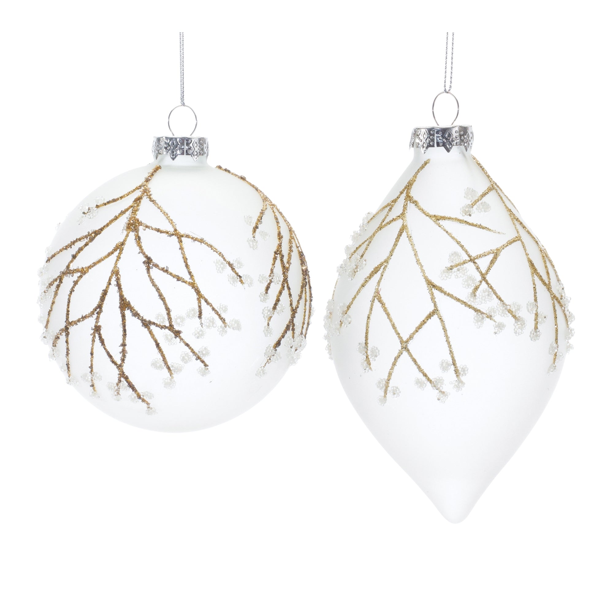 Ornament (2 Asst) 4.75"H, 6"H Glass