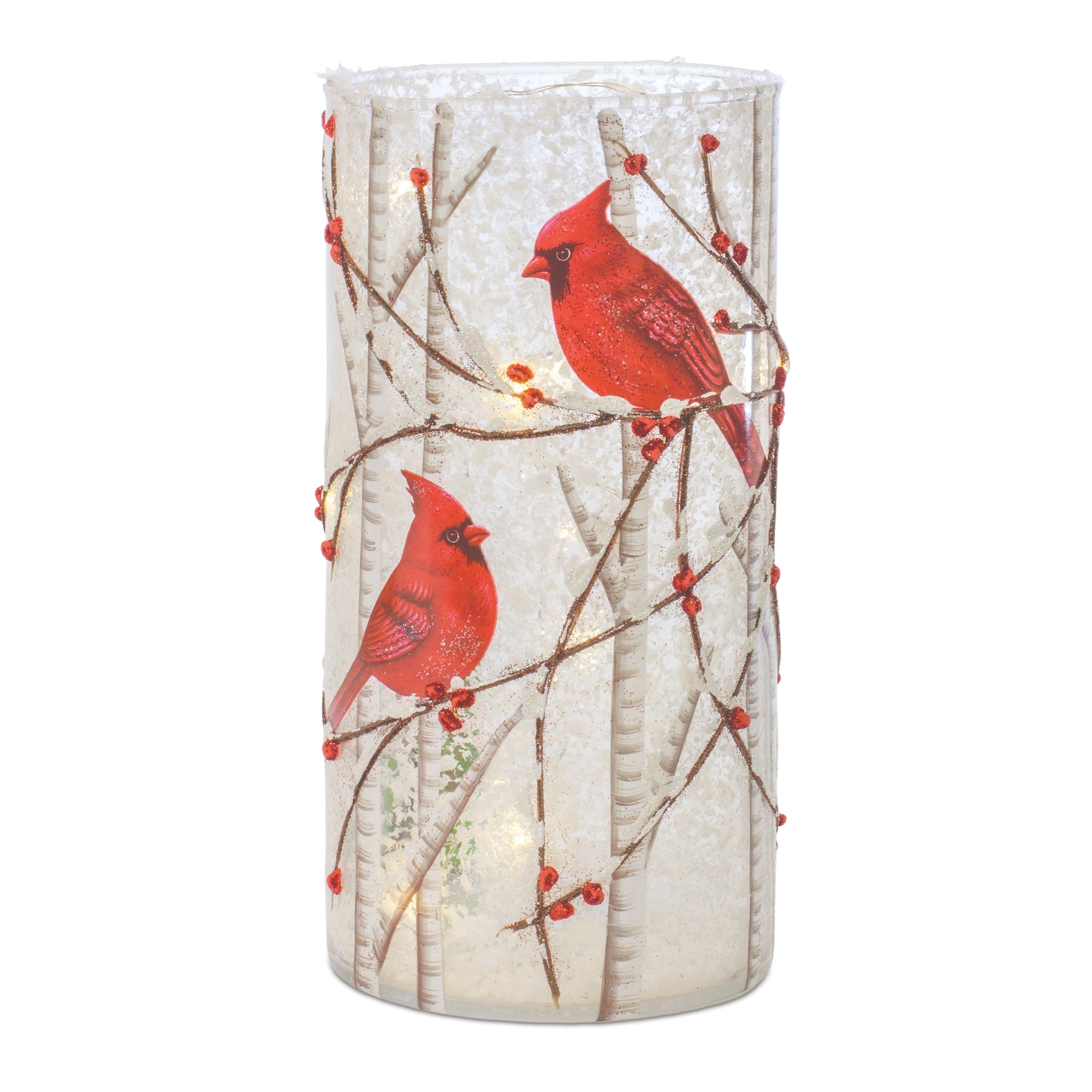 Cardinal Luminary 7.75”H Glass 2 AA Batteries, Not Included