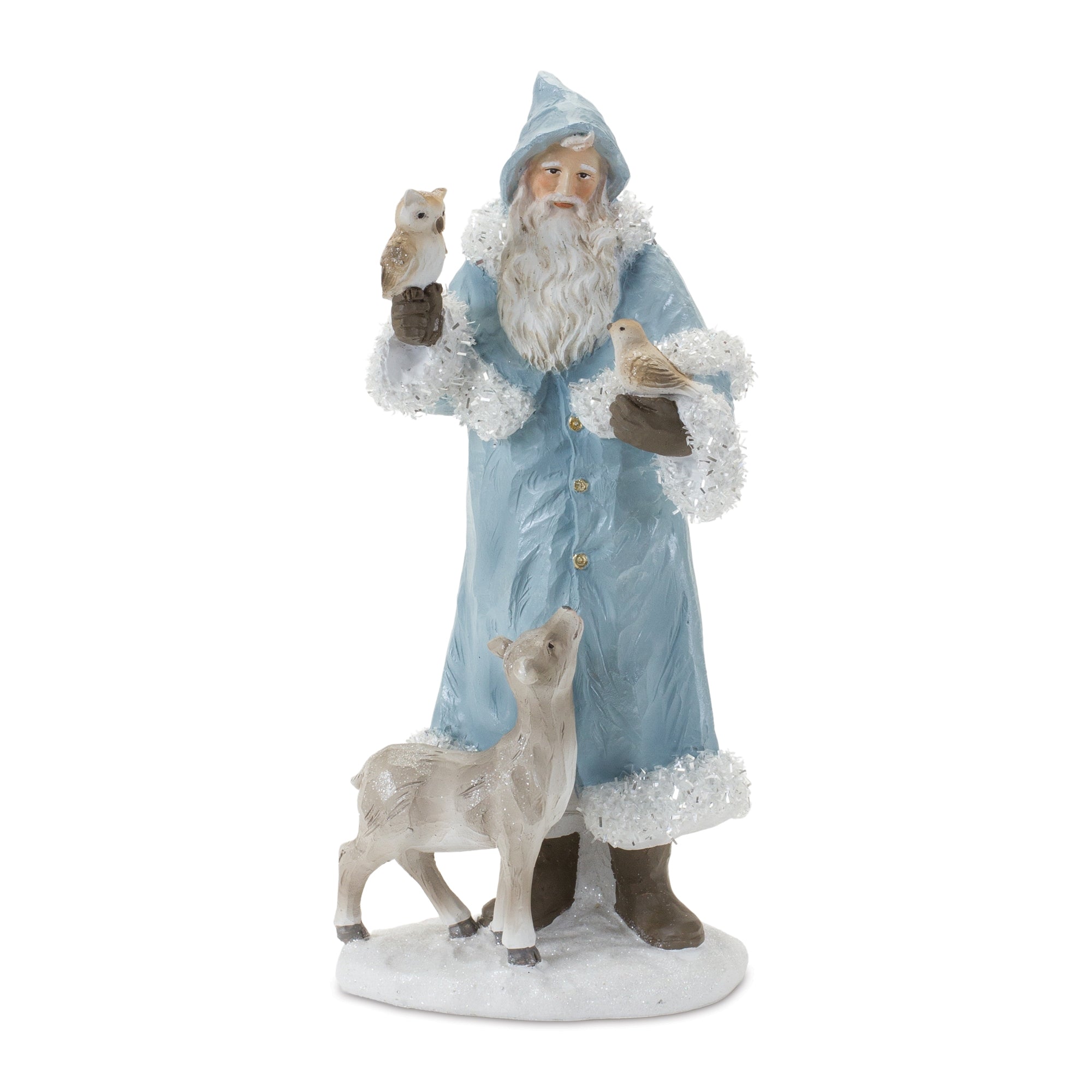 Santa w/Animals 11.75”H Resin