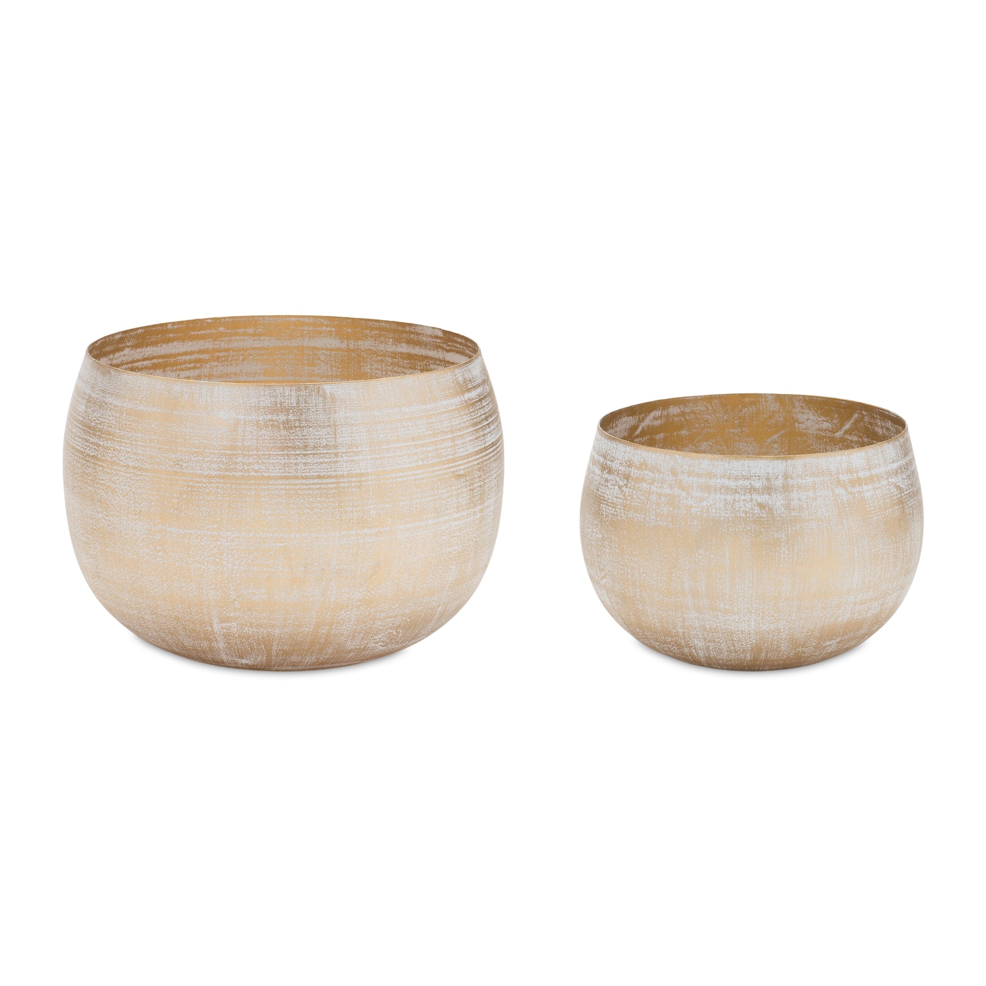 Planter (Set of 2) 6.5"D x 4.5"H, 6"D x 8.75"H Iron