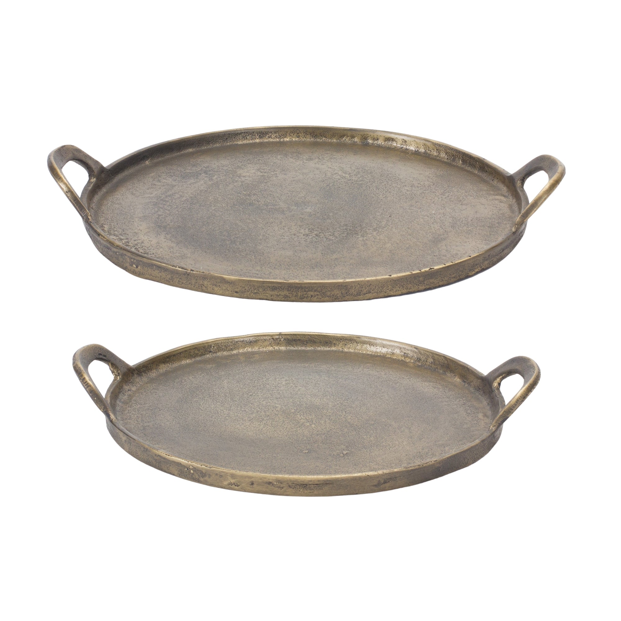Tray (Set of 2) 13"D, 15"D Aluminum