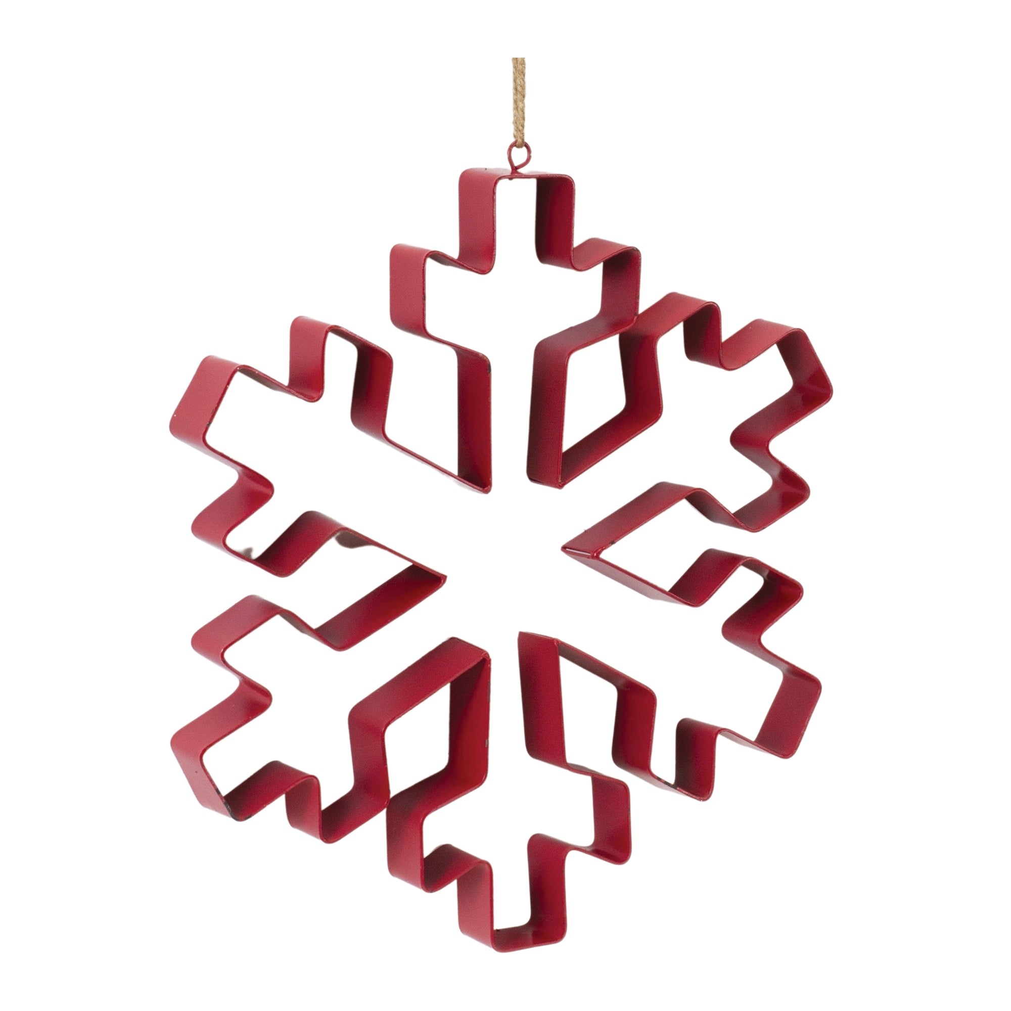 Snowflake Cookie Cutter Ornament 10.5”H Metal