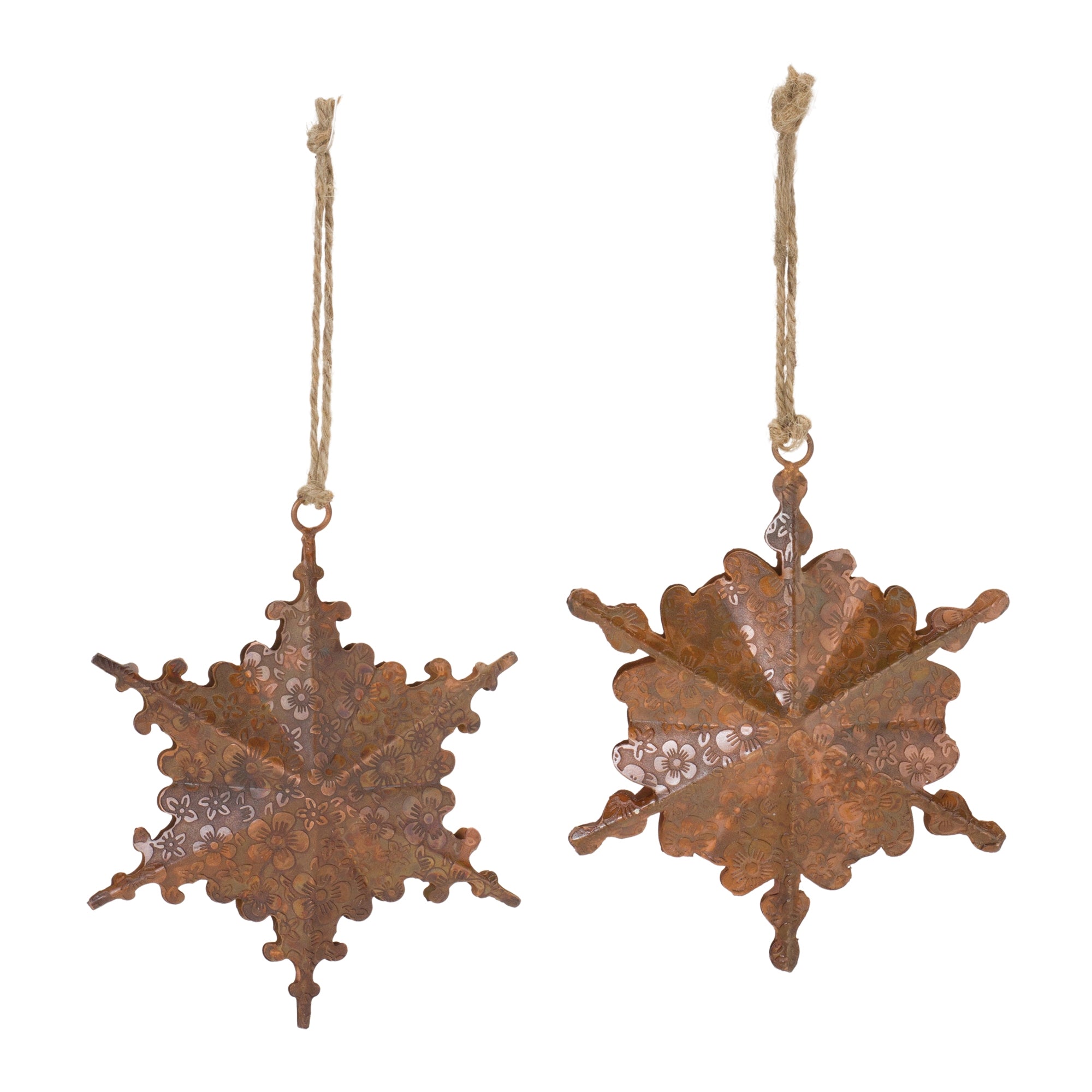 Snowflake Ornament (2 Asst) 5.25”H Iron