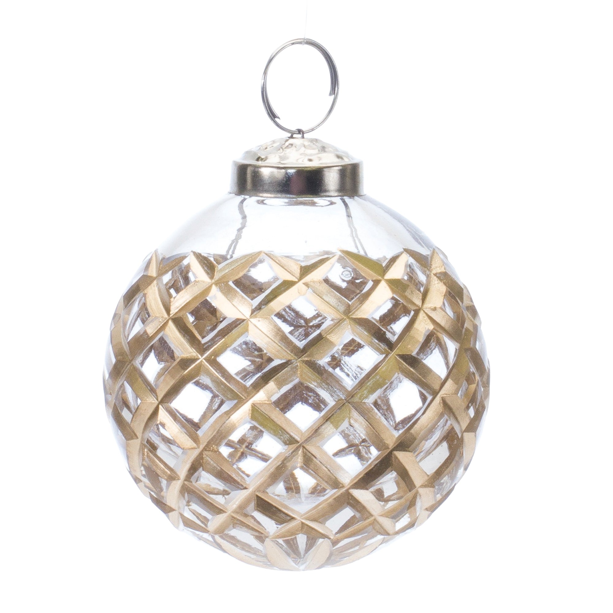 Ball Ornament 3”D Glass
