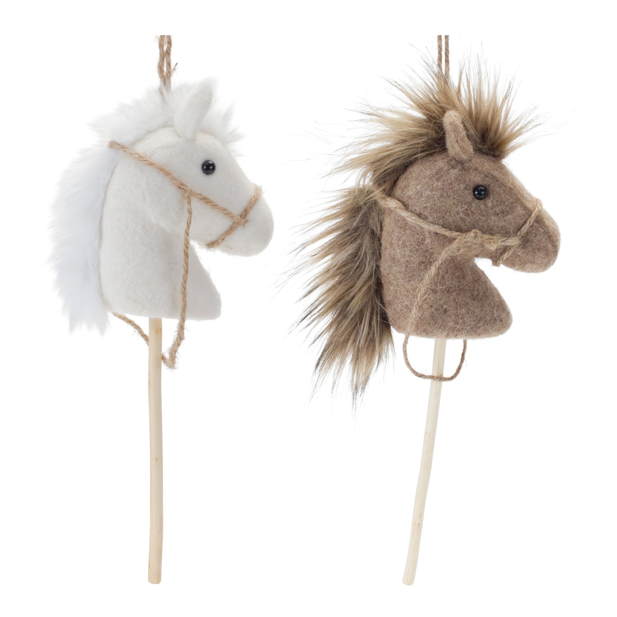 Hobby Horse Ornament (2 Asst) 14.25”H Polyester
