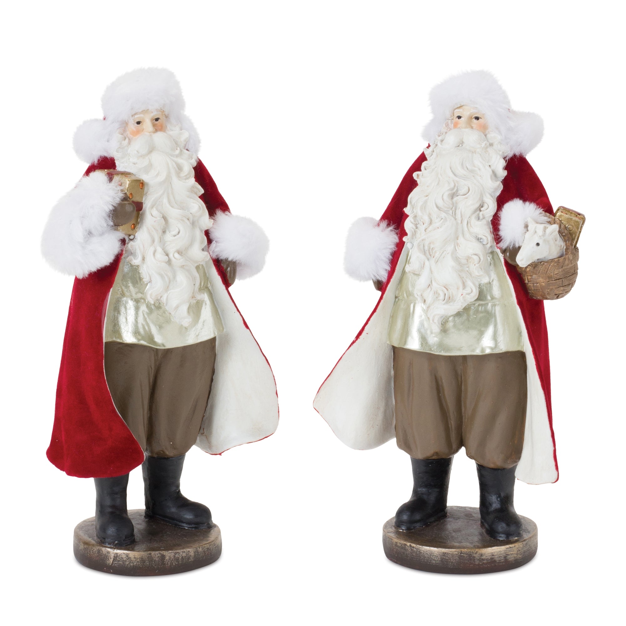 Santa (2 Asst) 9”H Resin