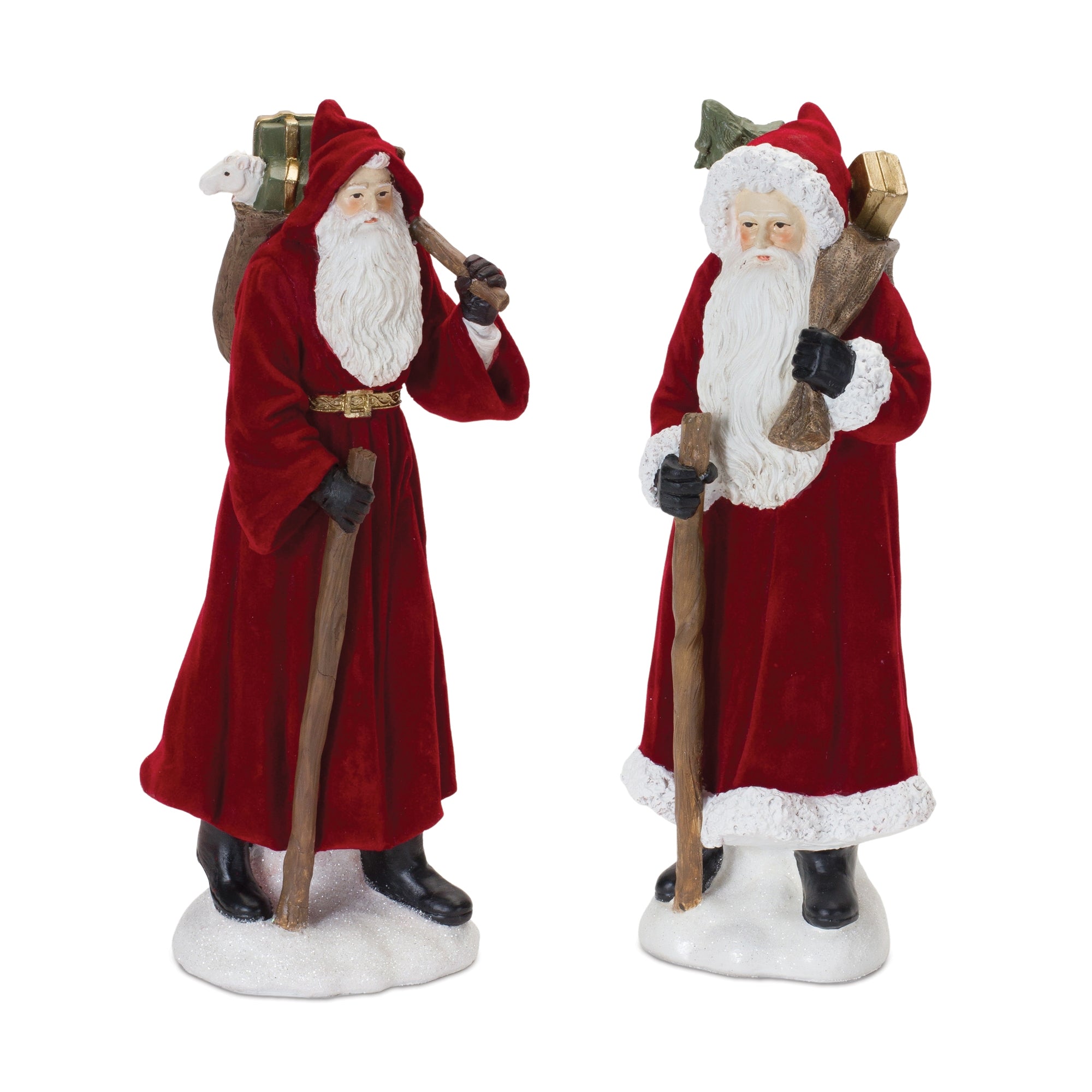 Santa (2 Asst) 12”H Resin