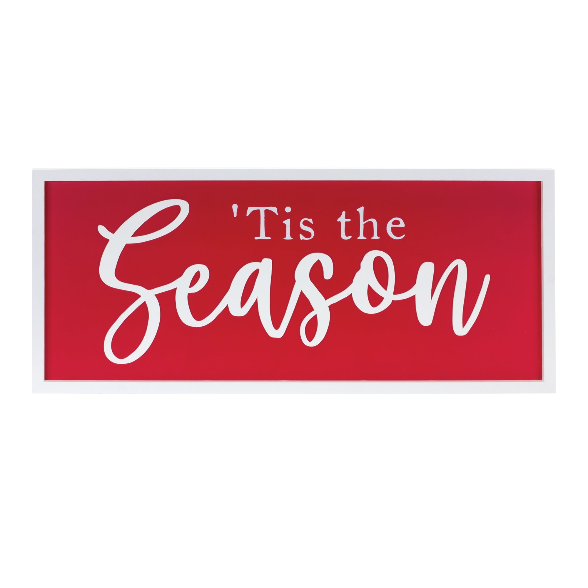 Tis The Season Sign 31.5"L x 13.75"H Wood