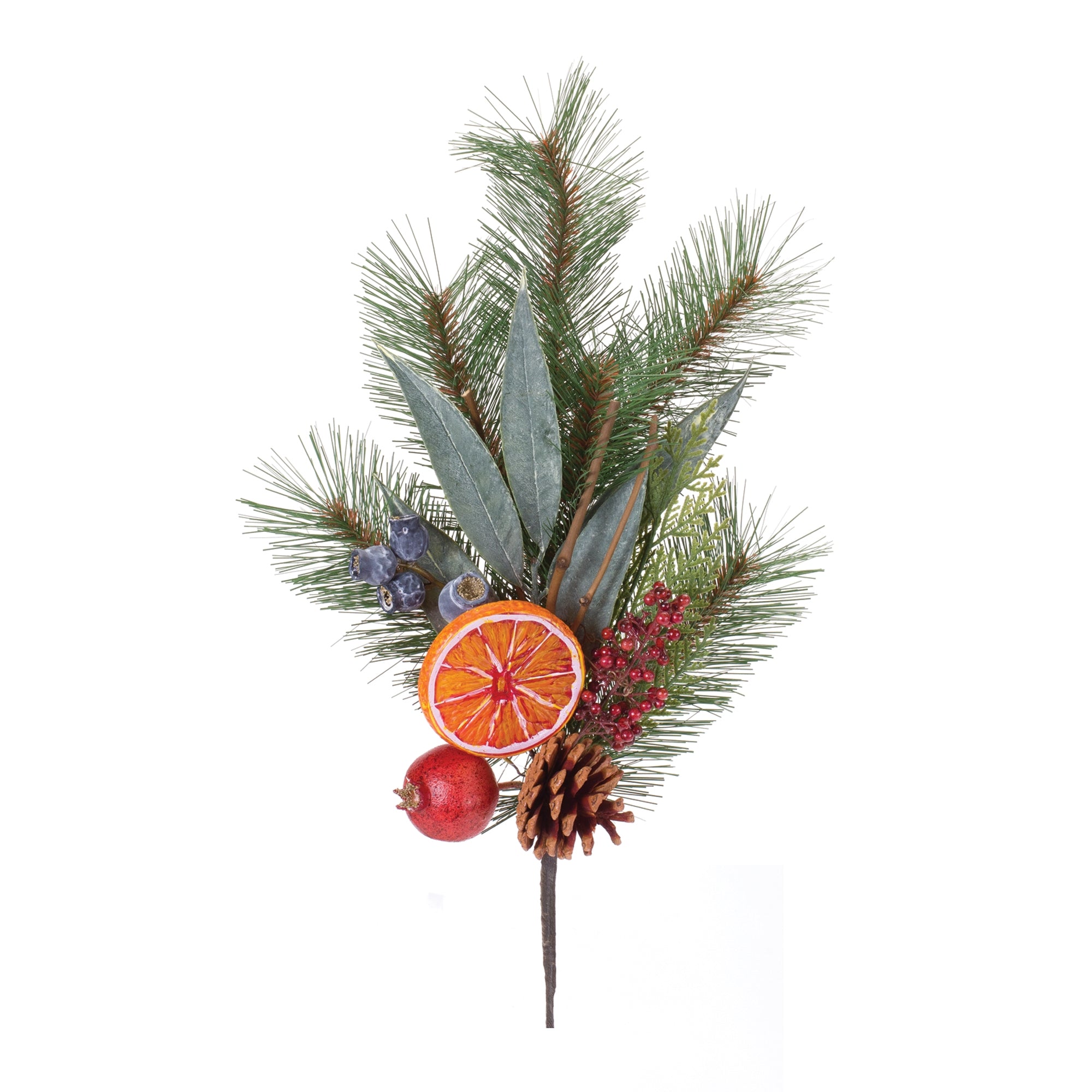 Pine w/Fruit Spray 20”H PVC