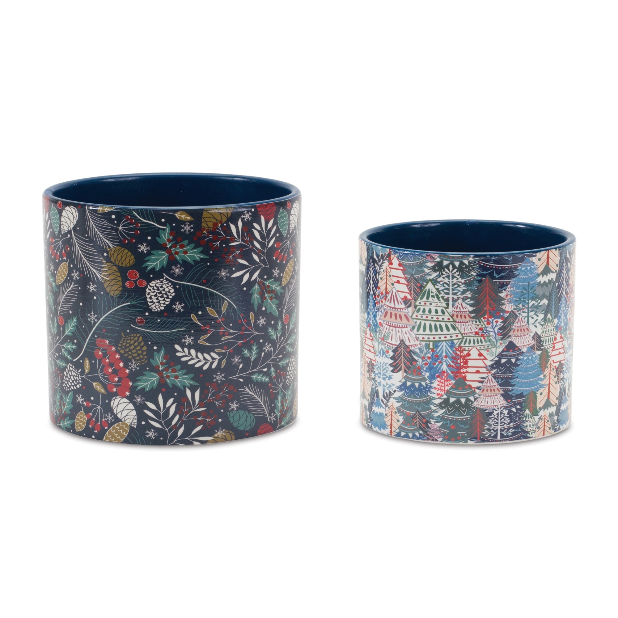 Pot (Set of 2) 4.5"D x 5.25"H, 6.25"D x 5.5"H Dolomite