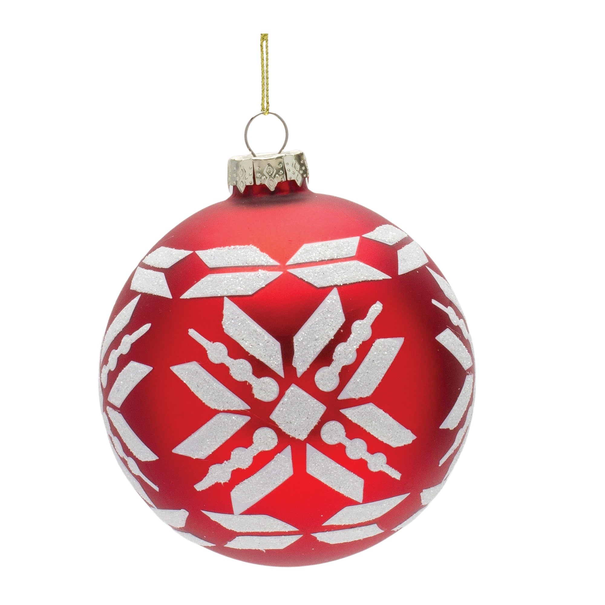 Ball Ornament 4”D Glass