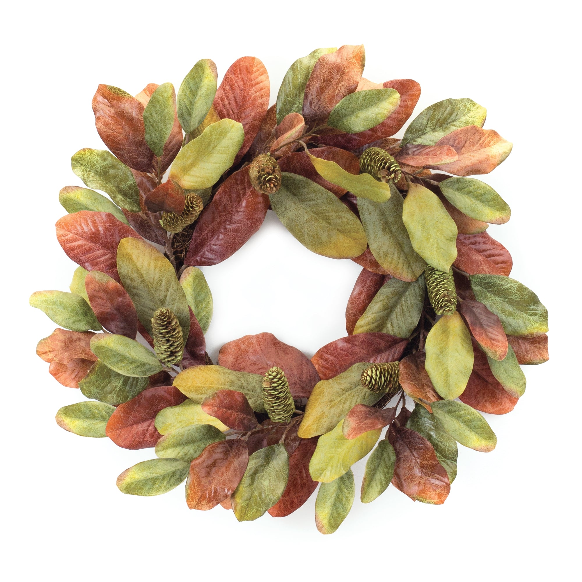 Magnolia Leaf Wreath 24”D Polyester