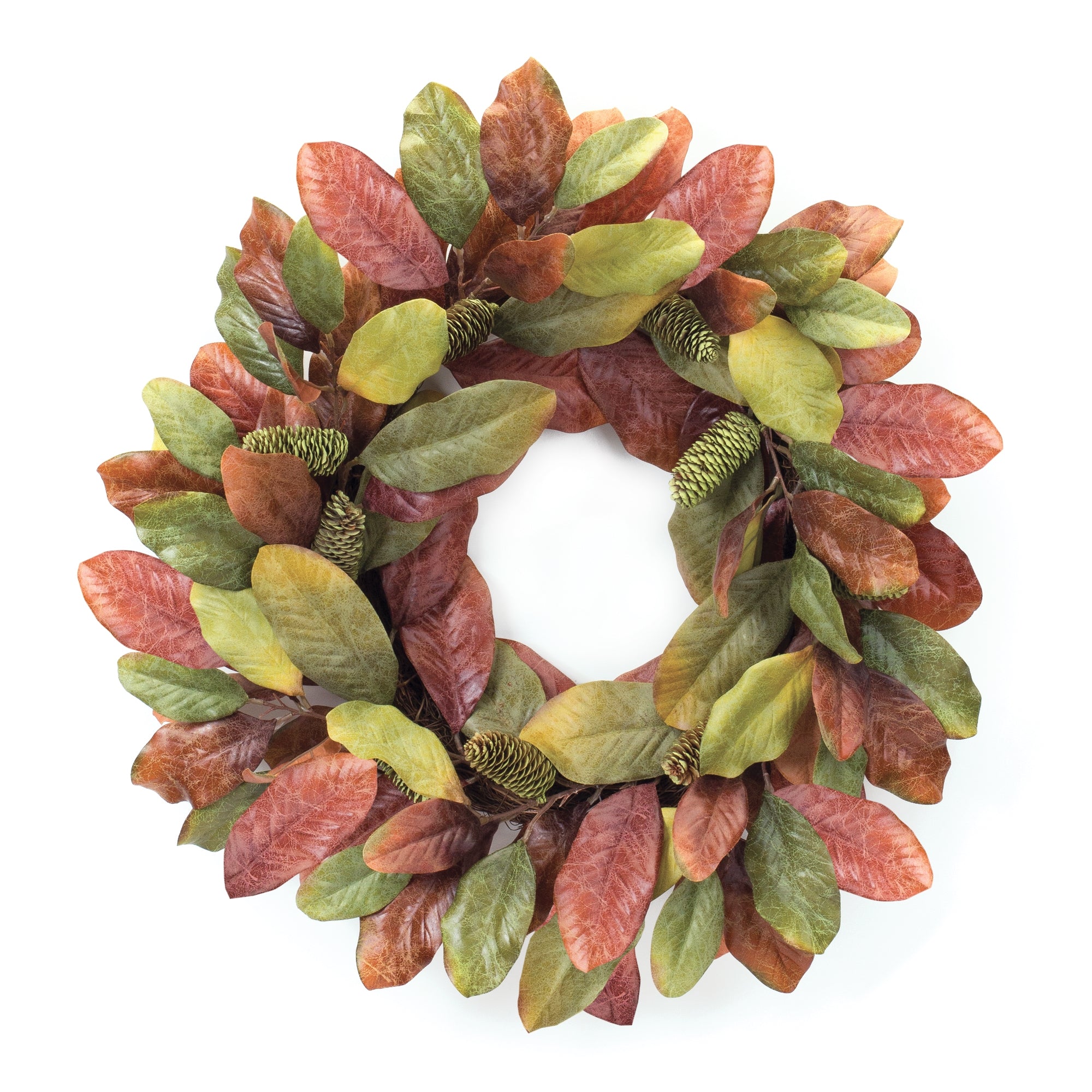 Magnolia Leaf Wreath 26”D Polyester