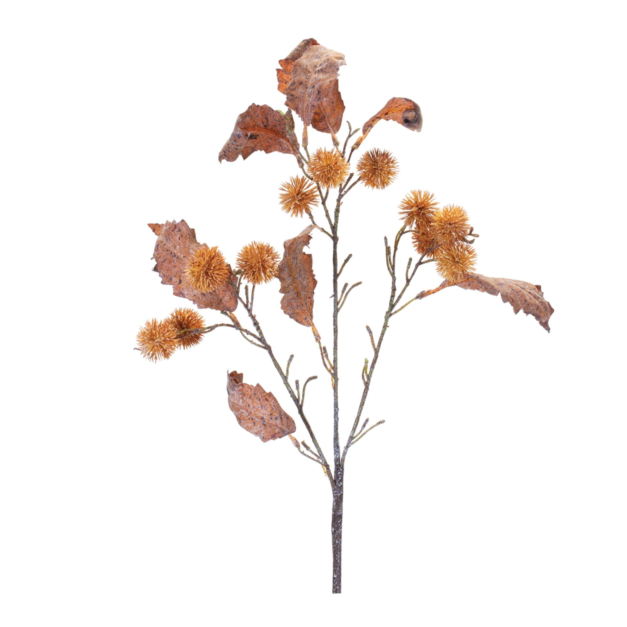 Fall Leaf and Pod Spray 27”H Polyester