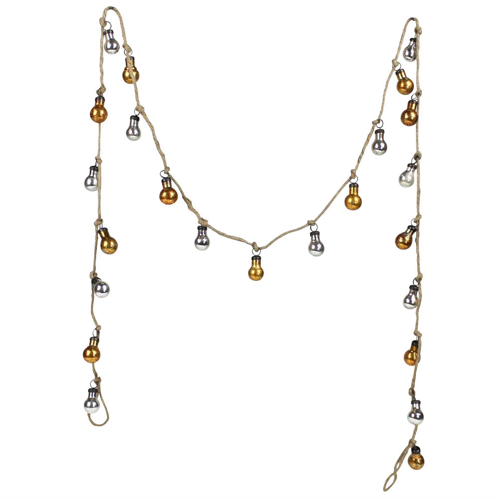 Glass Ball Garland - Gold & Silver