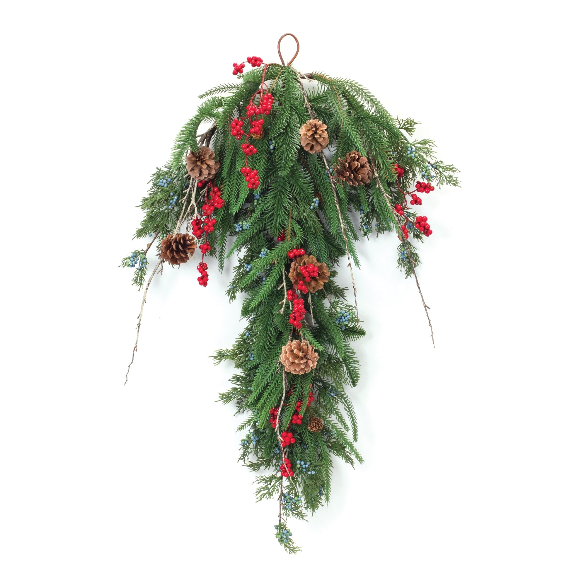 Pine and Berry Swag 35”H