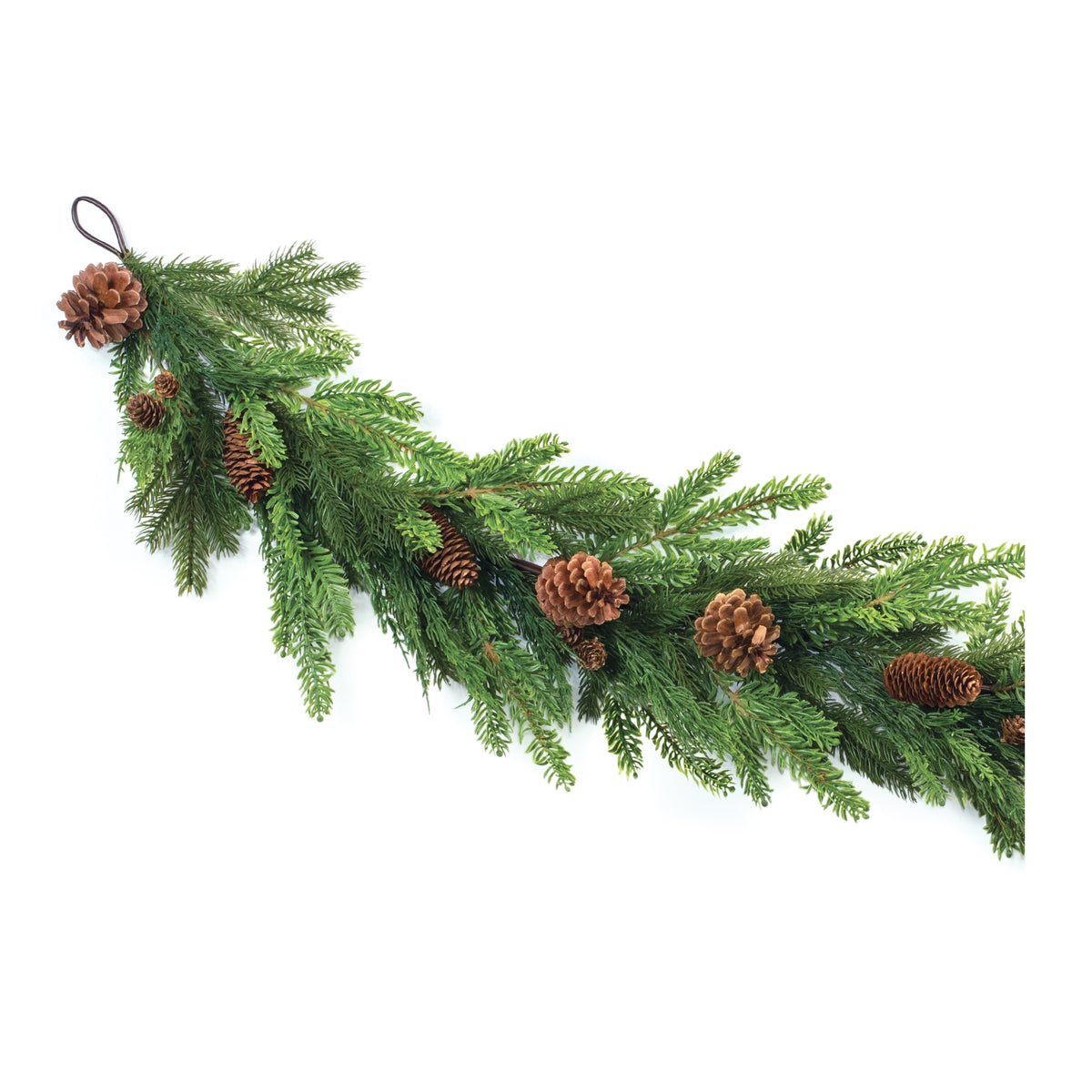 Pine Garland with Pinecone Accents